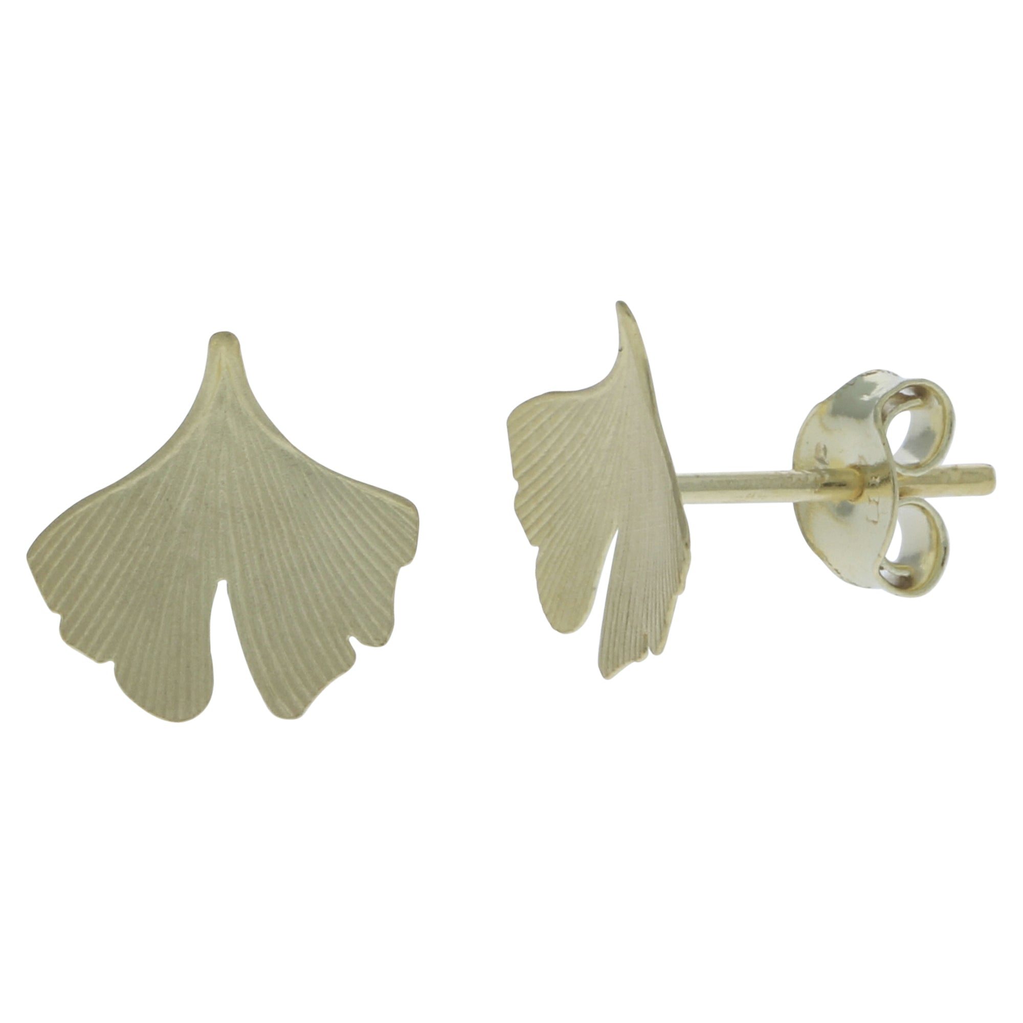 Ohrstecker 333/- Gelbgold Ginkgo 9,5x9,5mm