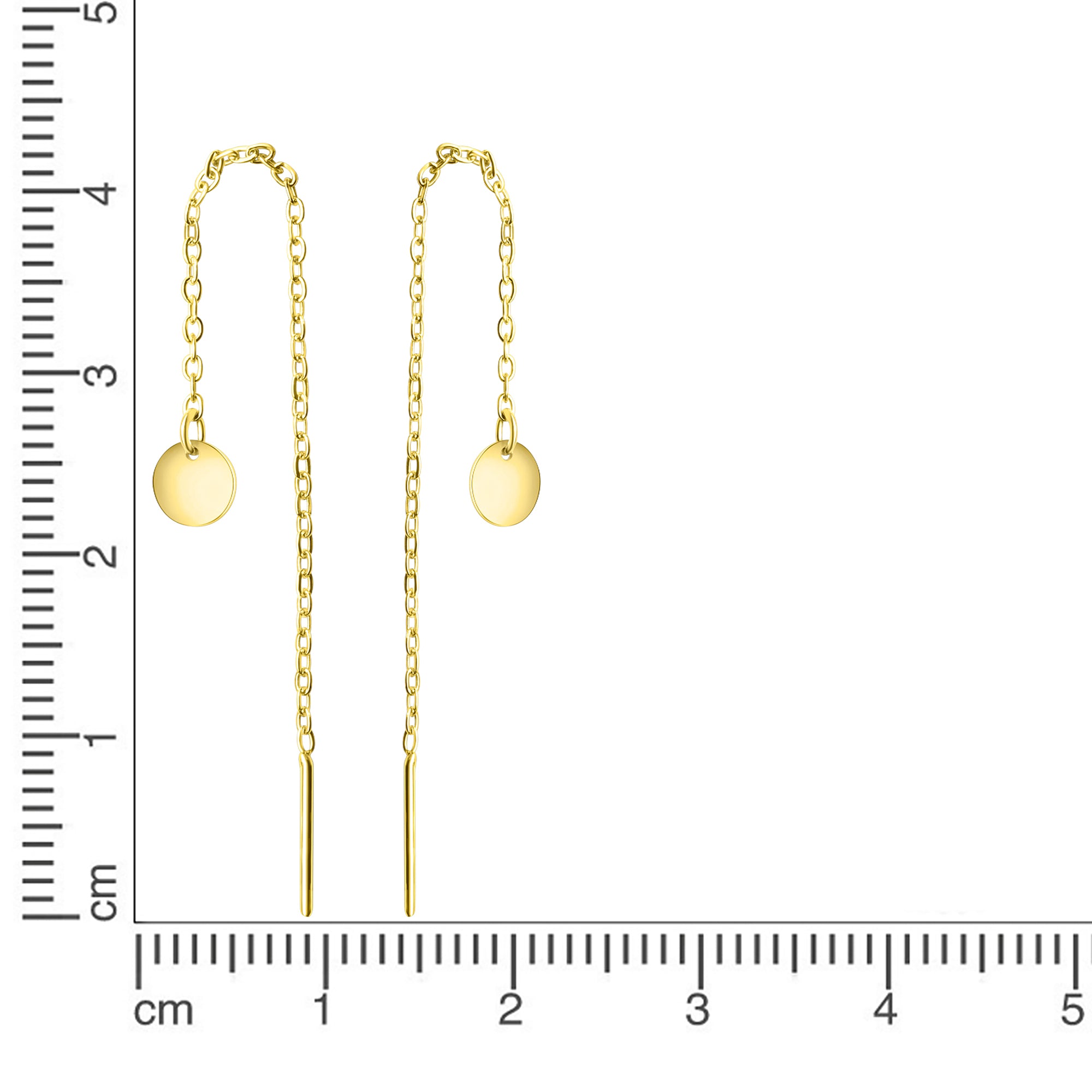 Durchziehohrringe 925-Sterling Silber vergoldet