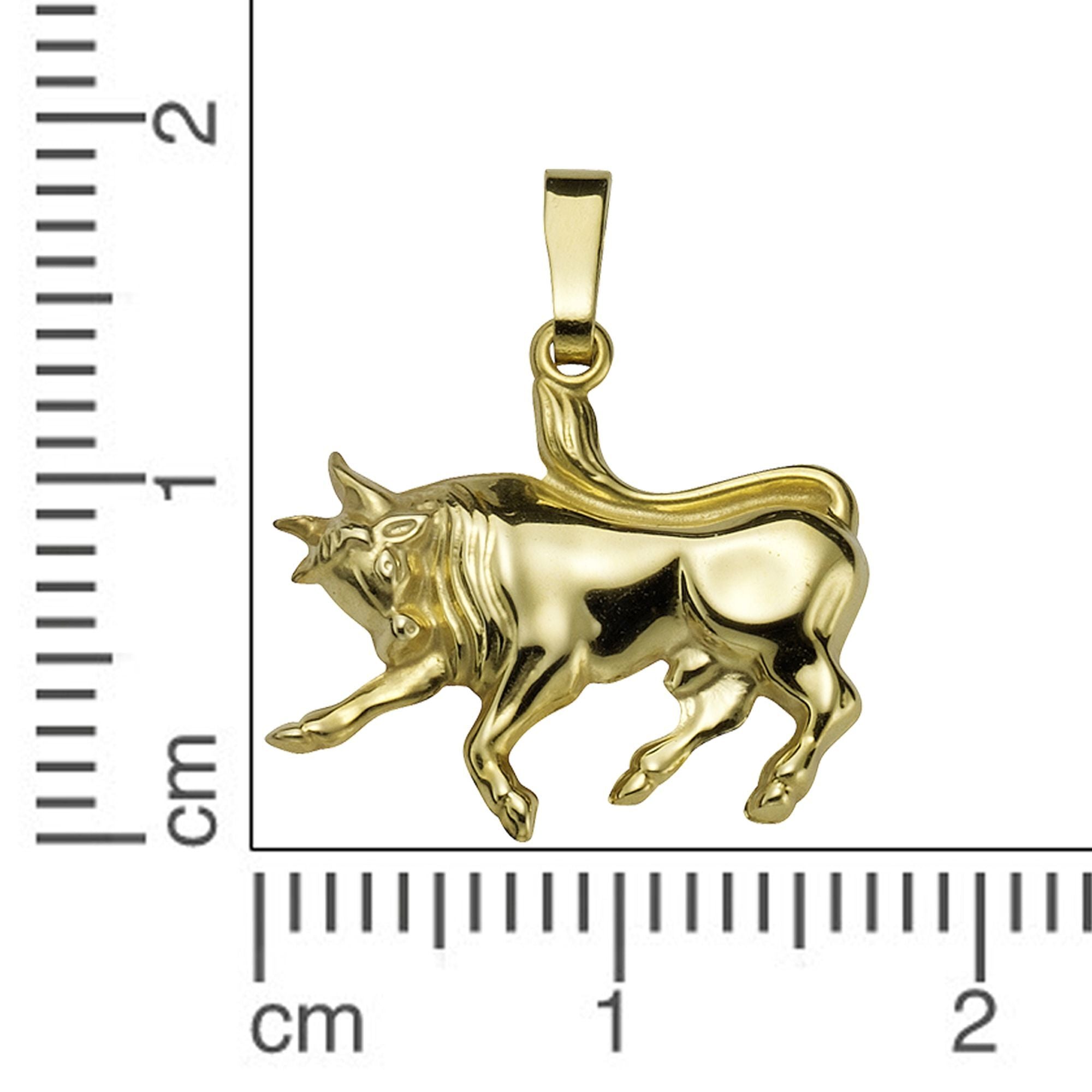 Anhänger Sternzeichen Stier 585/- Gelbgold glanz
