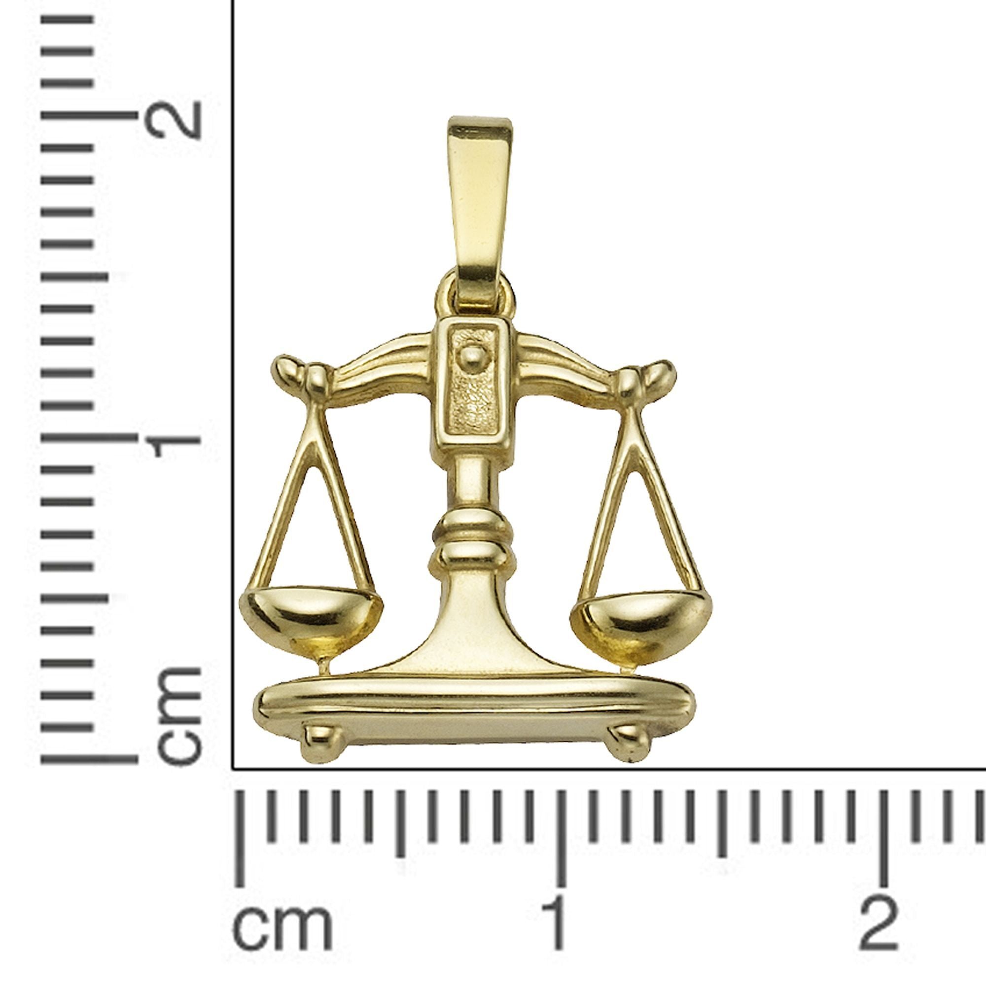 Anhänger Sternzeichen Waage 585/- Gelbgold glanz