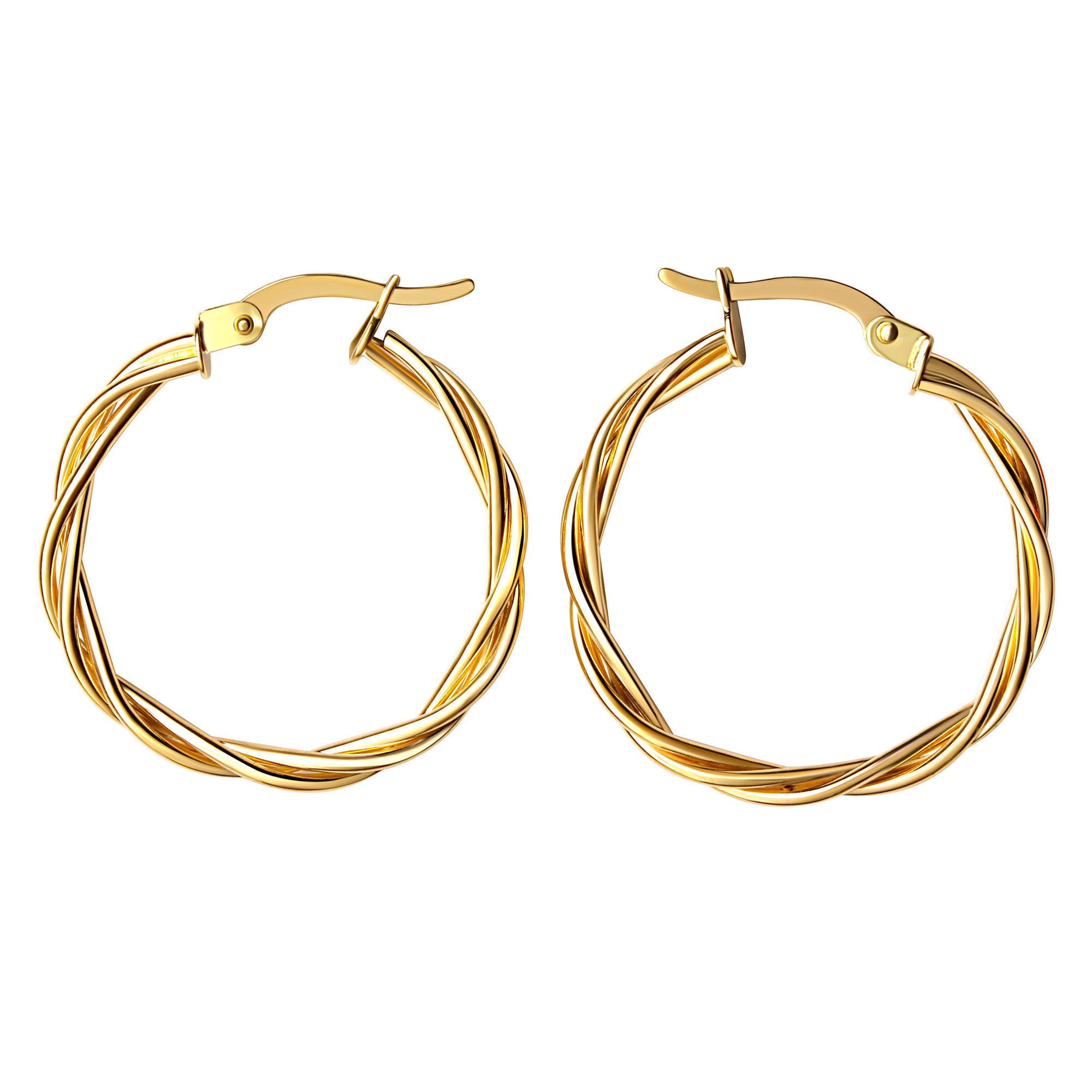 Creolen 375/- Gelbgold 3-reihig gedreht