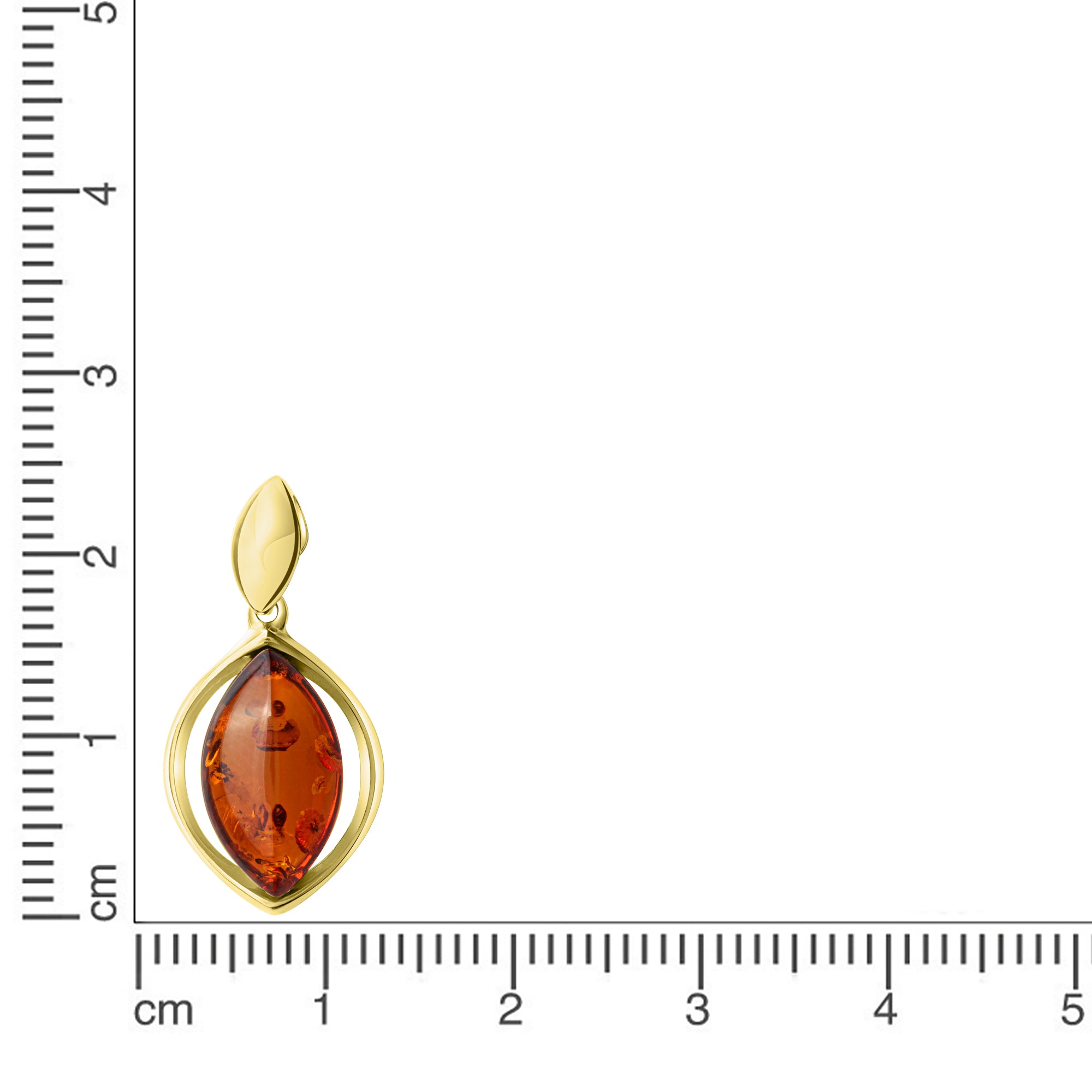 Anhänger 925/-Sterling Silber vergoldet Bernstein