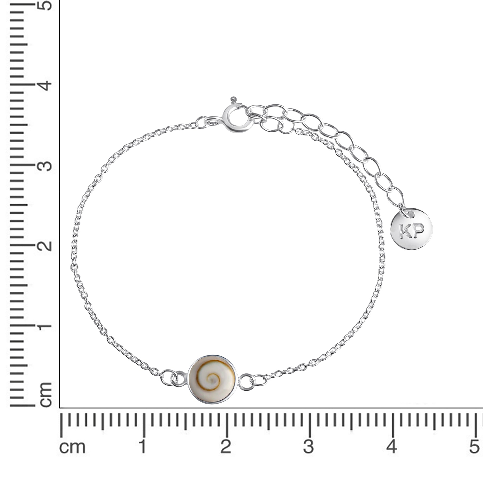 Armband 925/- Silber weiß mit Muschel weiß