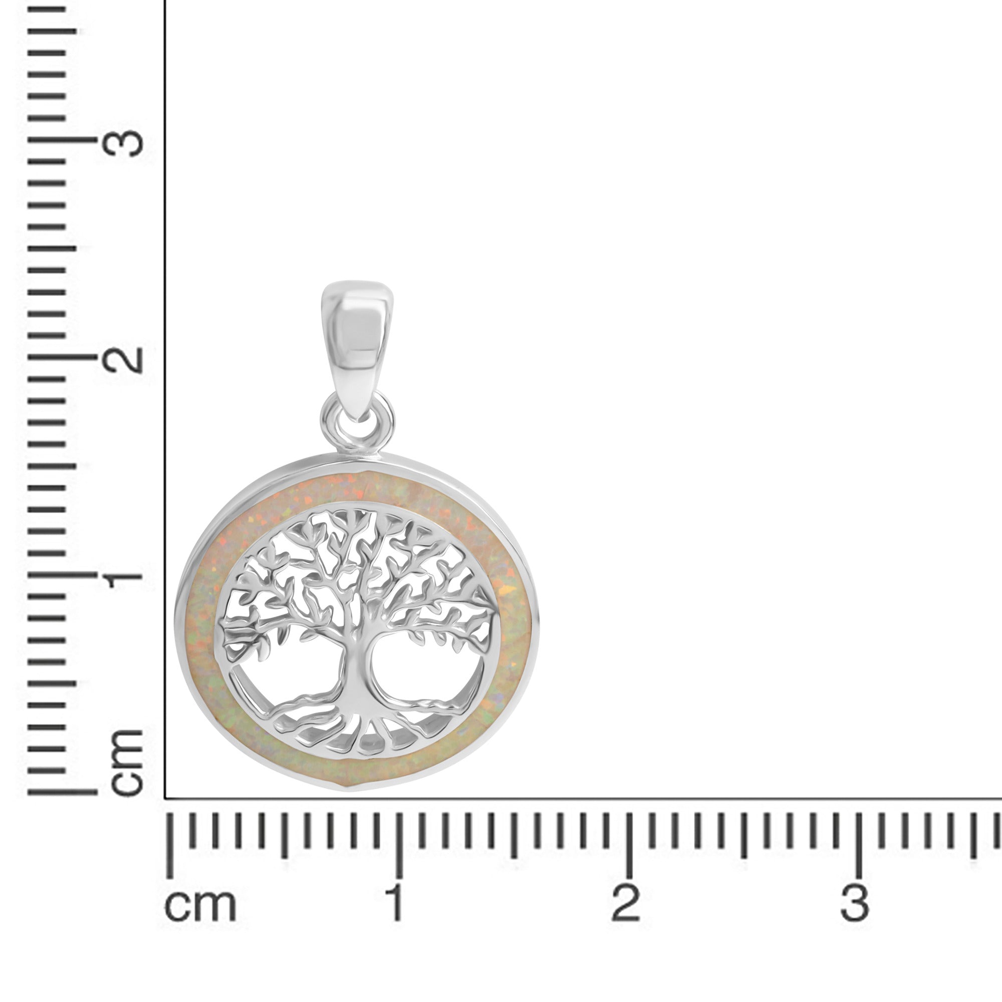 Anhänger 925-Sterling Silber rhodiniert synth. Opal weiß