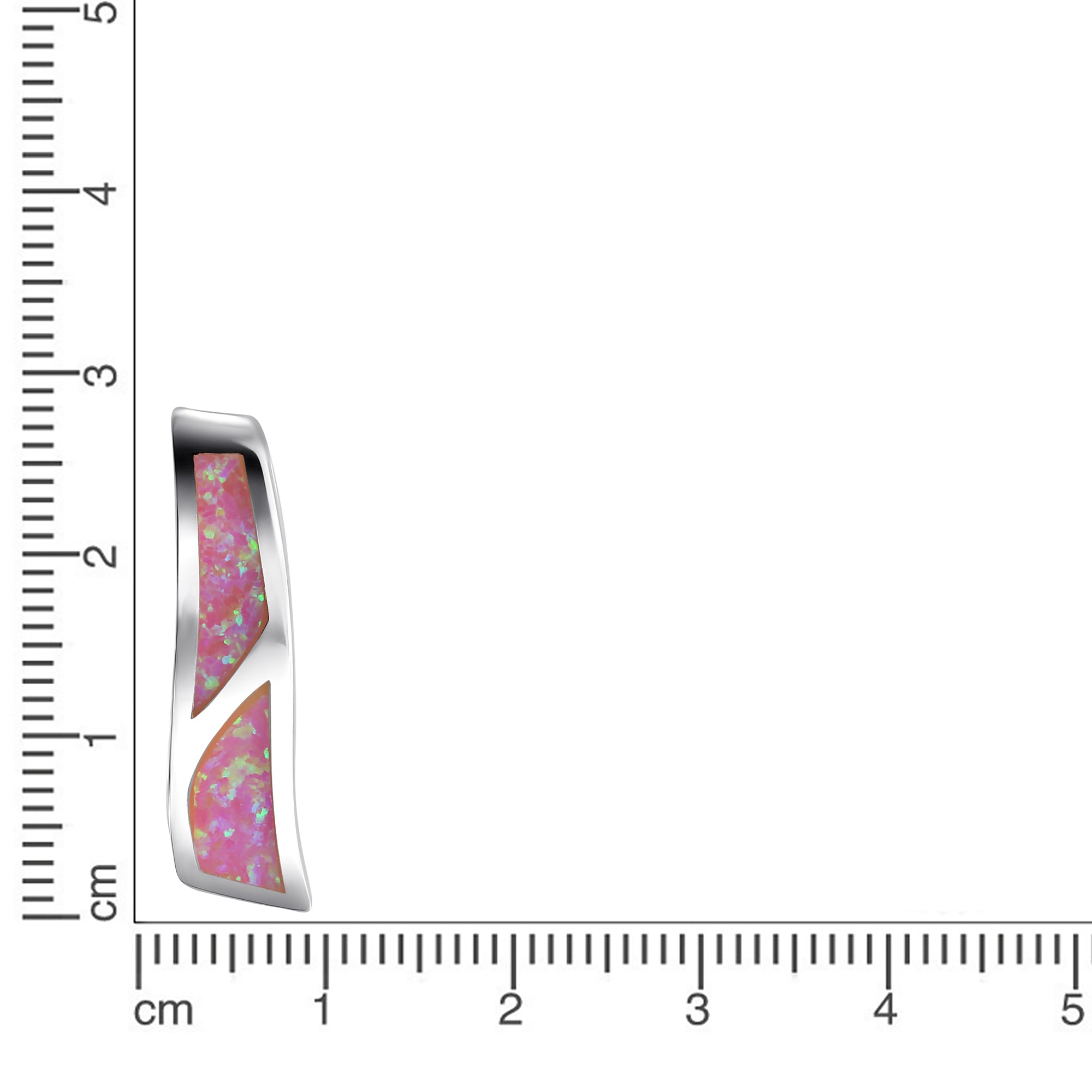 Anhänger 925-Sterling Silber rhodiniert synth. Opal pink