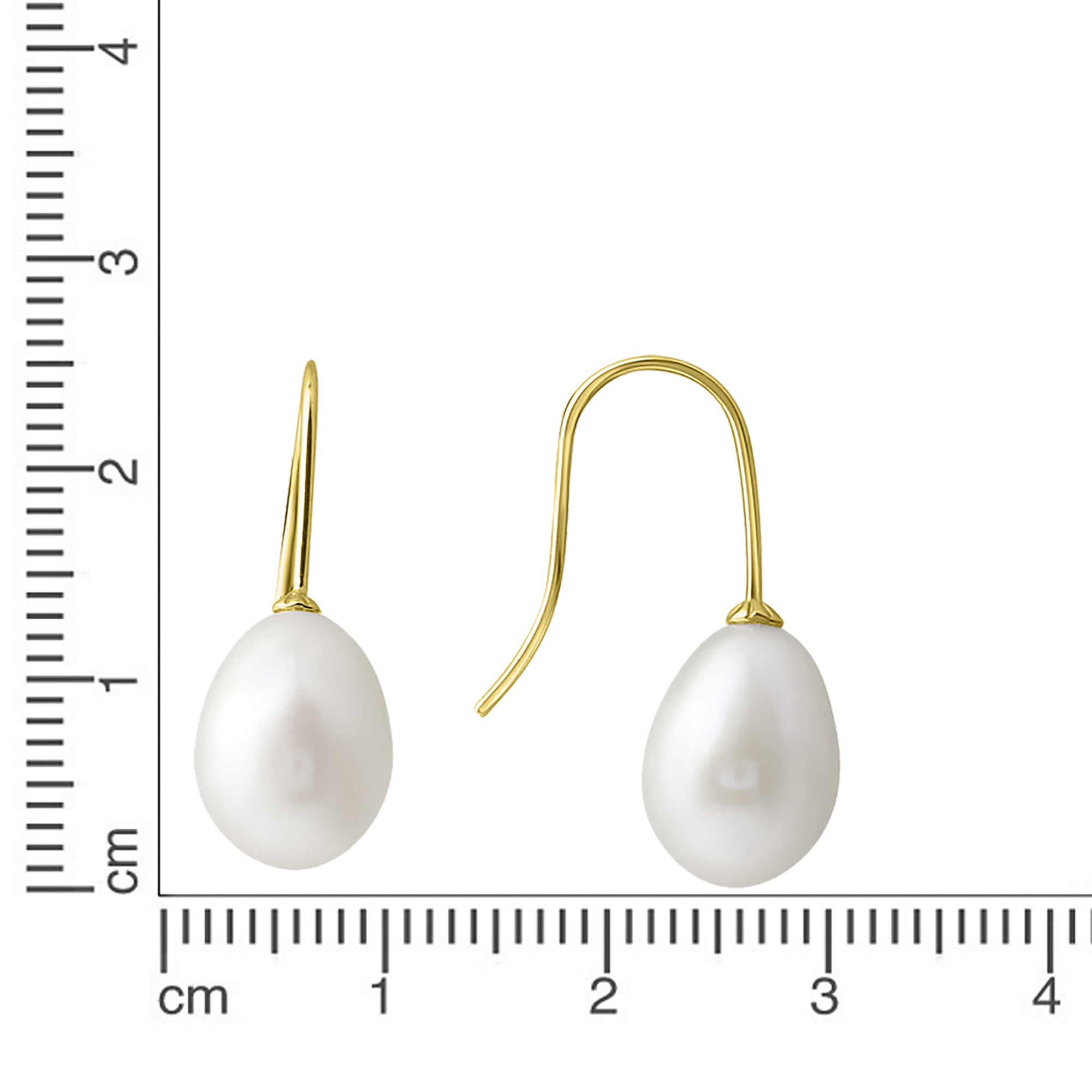 Ohrhänger 585/- Gelbgold glanz Süßwasserperle 8-8,5mm