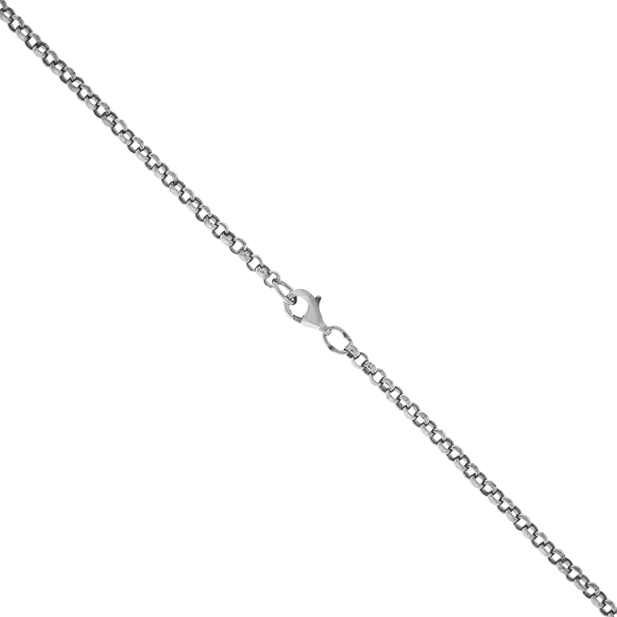 Collier 925/- Sterling Silber rhodiniert Erbskette 80 cm lang