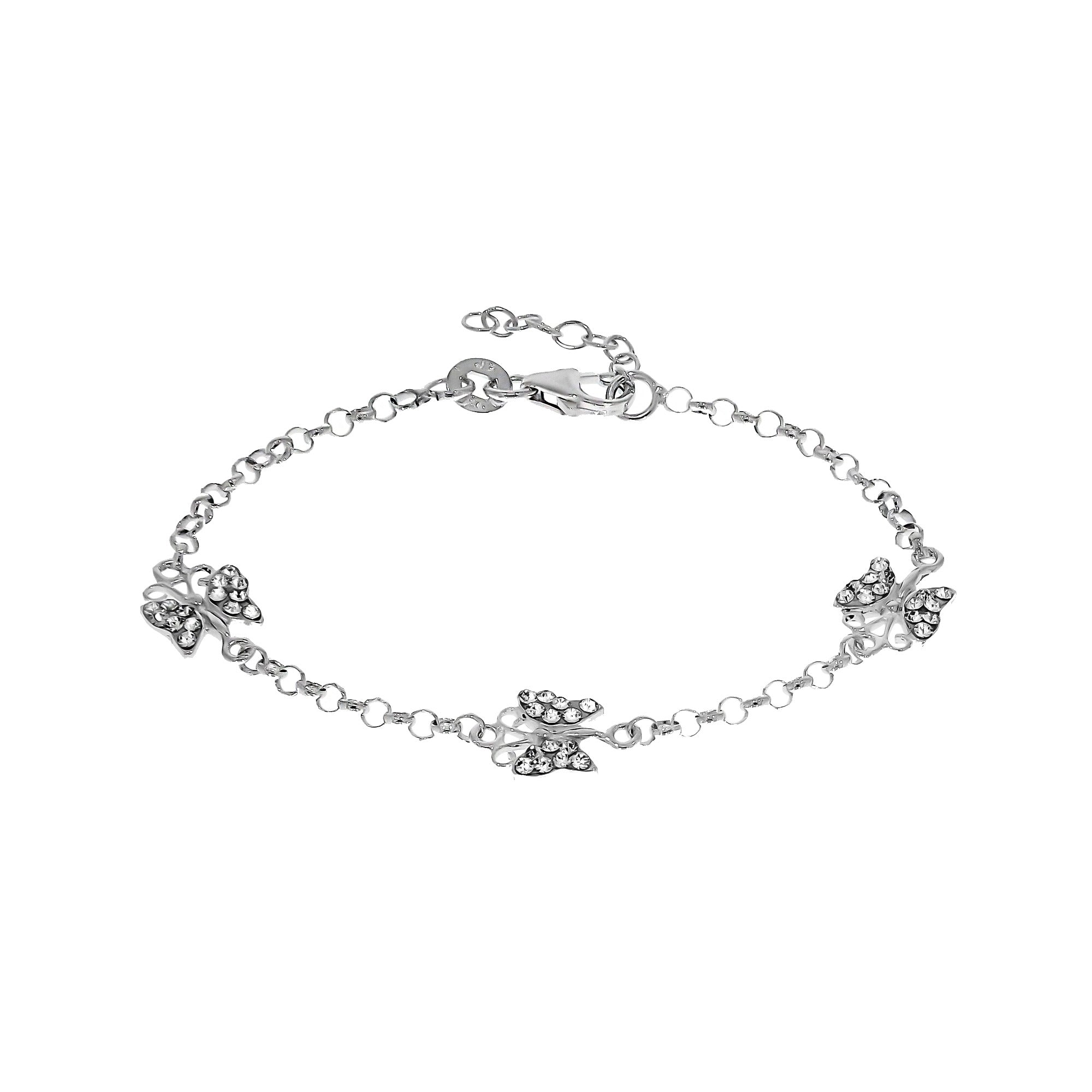 Armband 925/- Sterling Silber mit Kristall