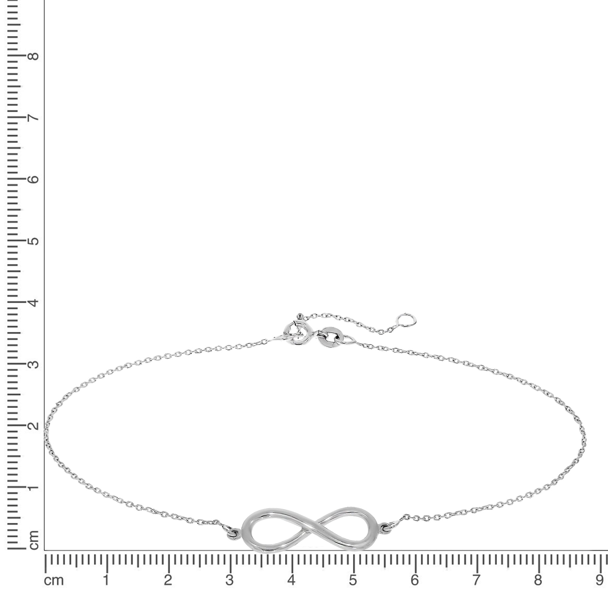Fußkette 925/- Sterling Silber Infinity