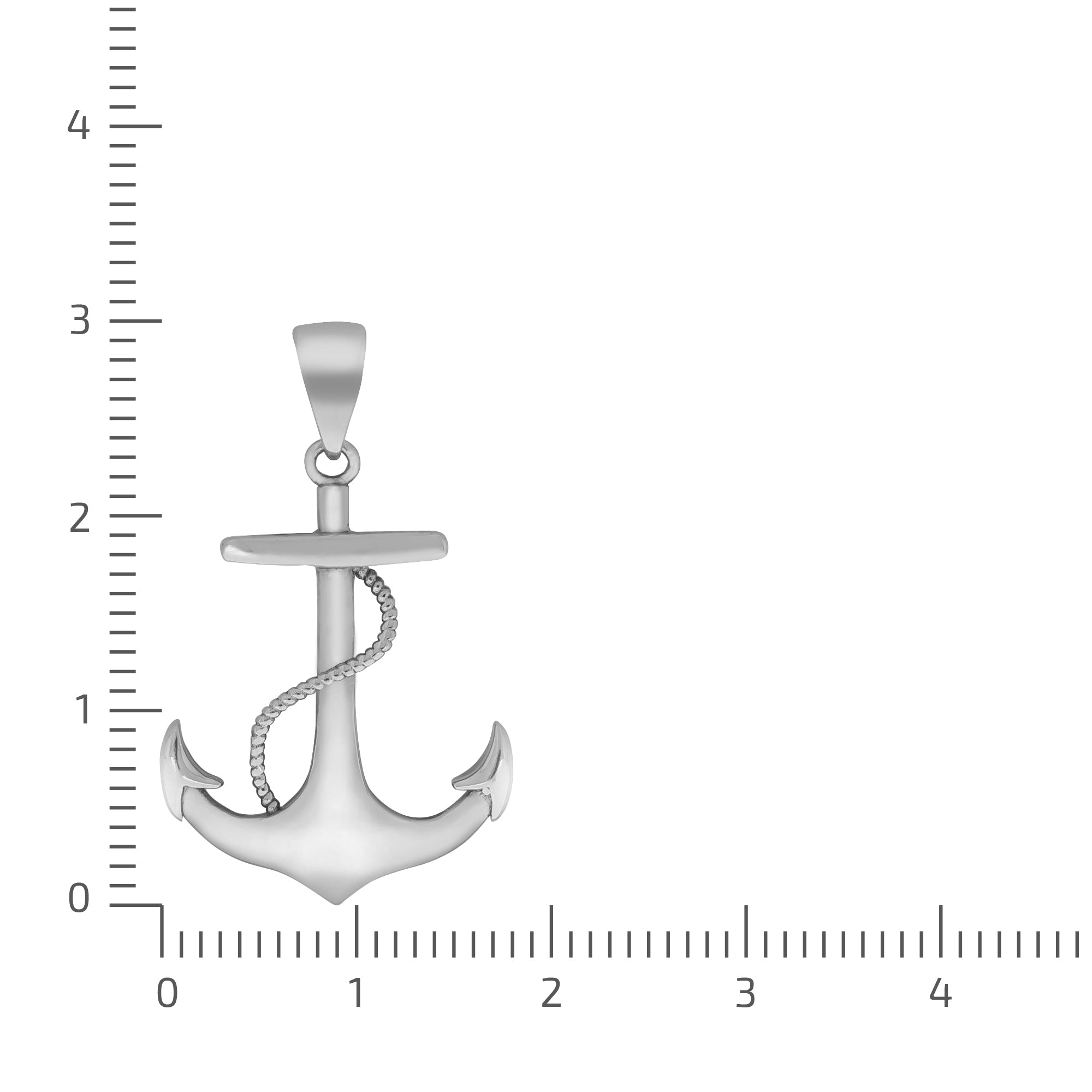 Anhänger Motiv Anker 925/- Sterling Silber rhodiniert