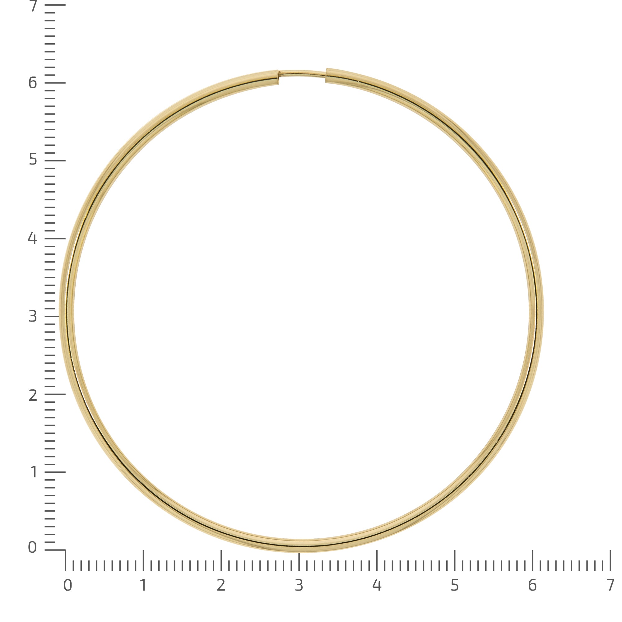 Creolen 333/- Gelbgold glanz  60 mm