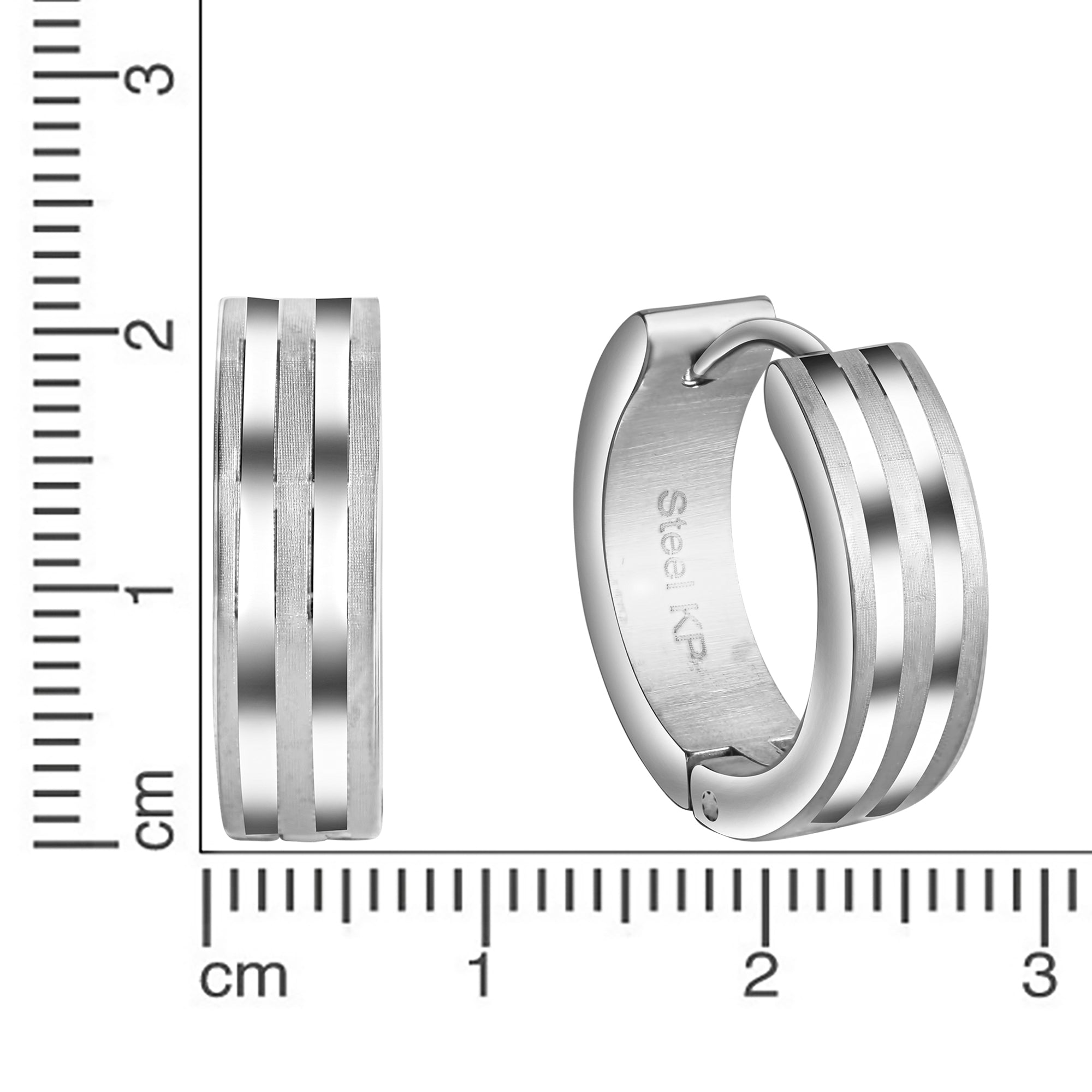 Ohrringe Edelstahl matt & glänzend – 18 mm Durchmesser