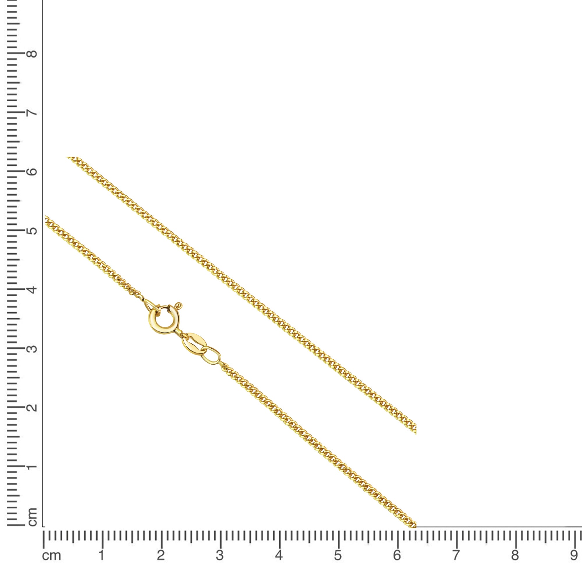 Kette 925 Sterling Silber vergoldet Panzerkette 50 cm