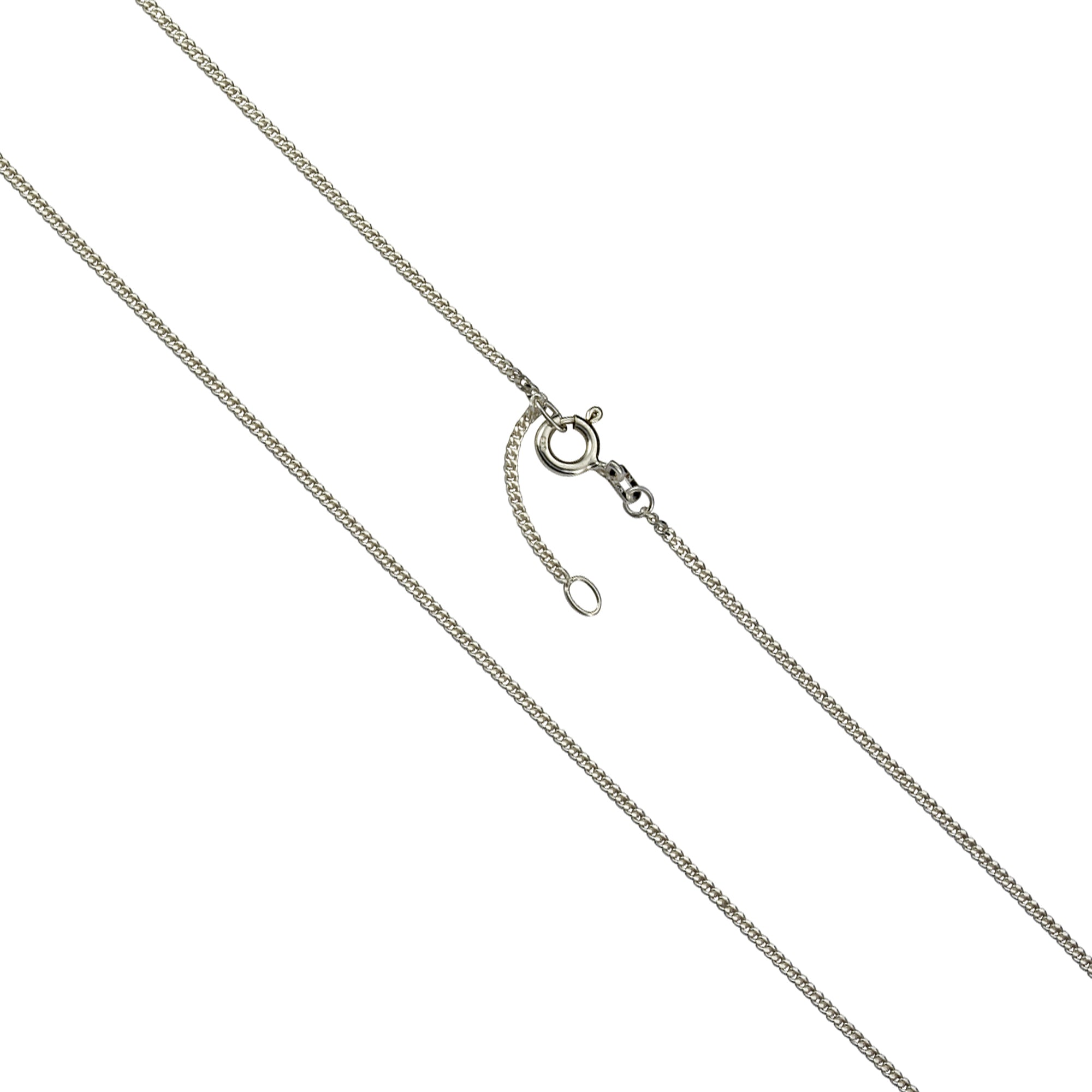 Kette 925 Sterling Silber rhodiniert Panzerkette 38cm