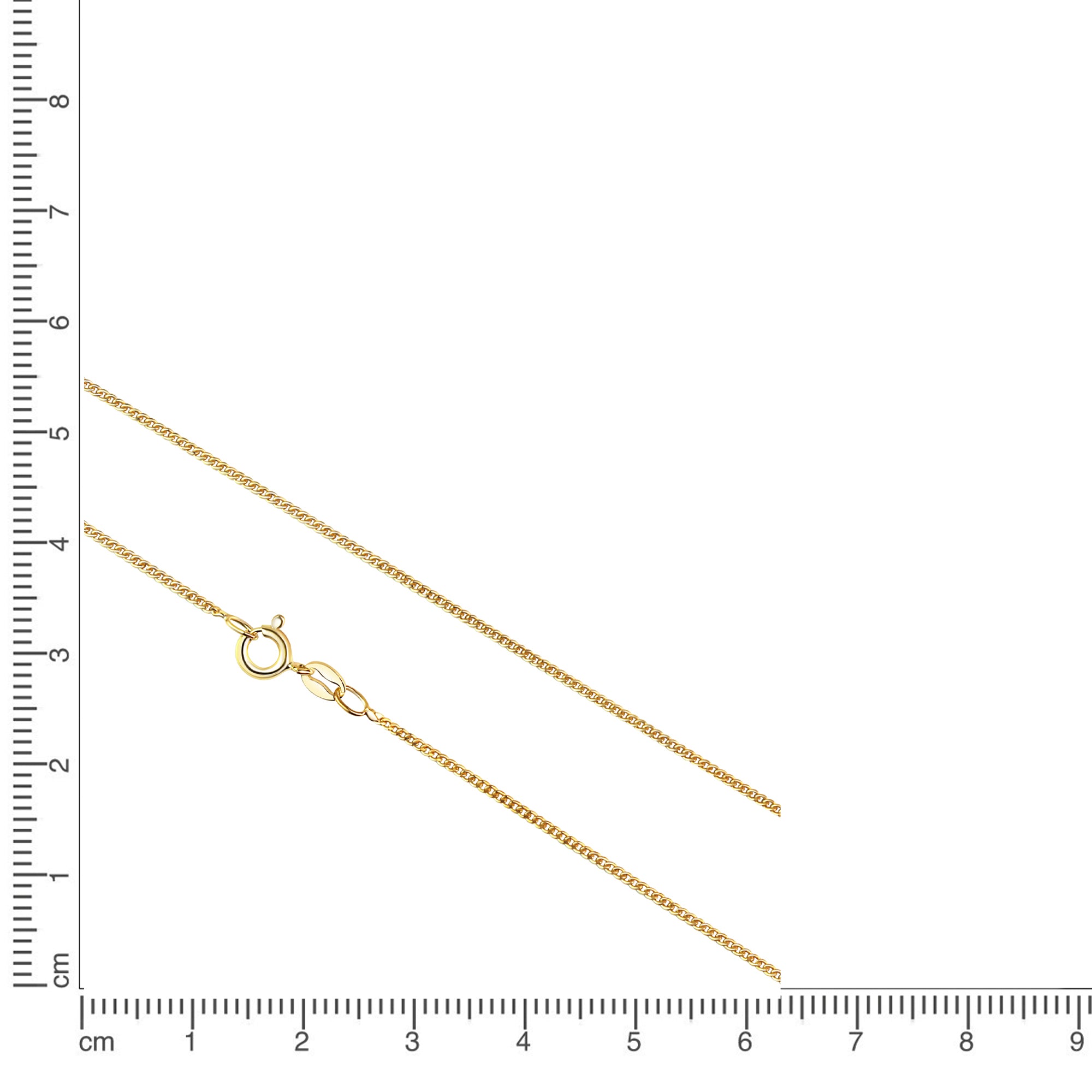 Kette 925 Sterling Silber vergoldet Panzerkette 50cm