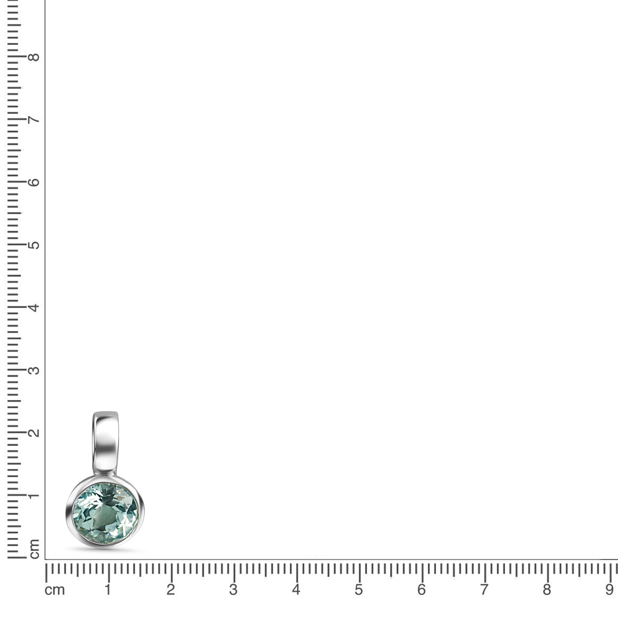 Anhänger 925/- Sterling Silber rhodiniert synth. Spinell