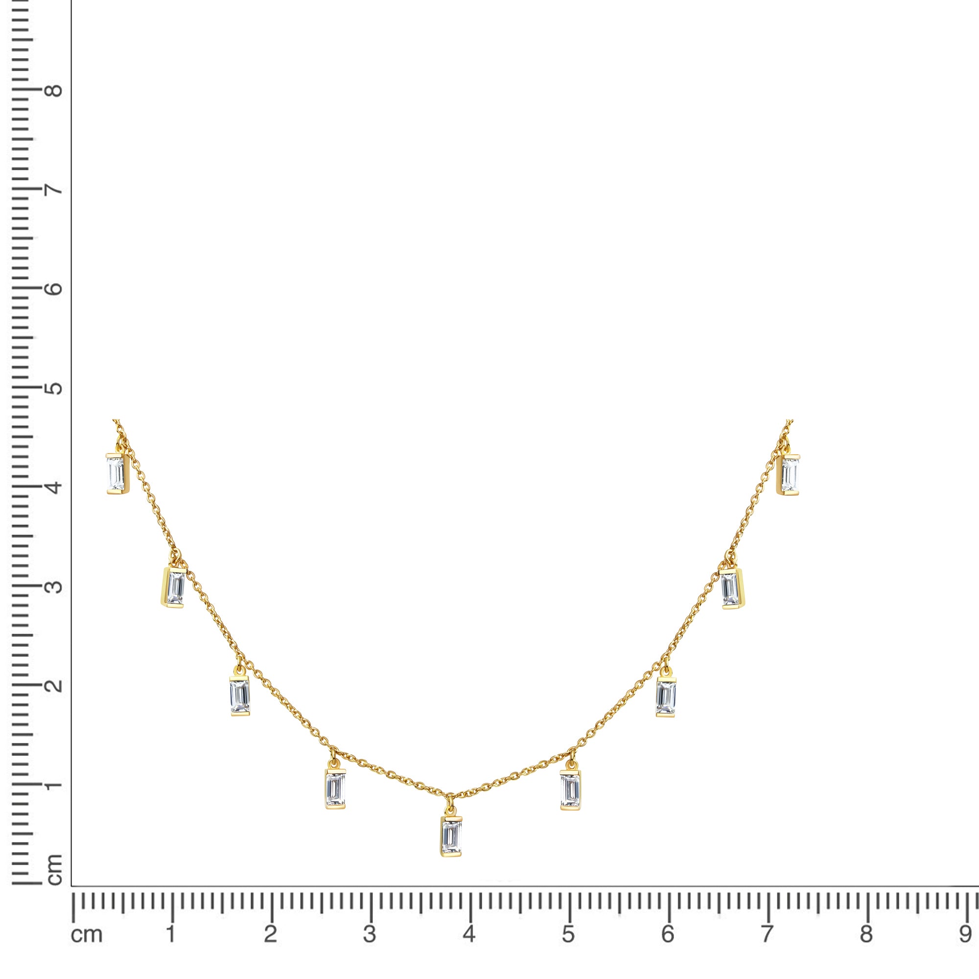 Kette 925/- Sterling Silber vergoldet Zirkonia