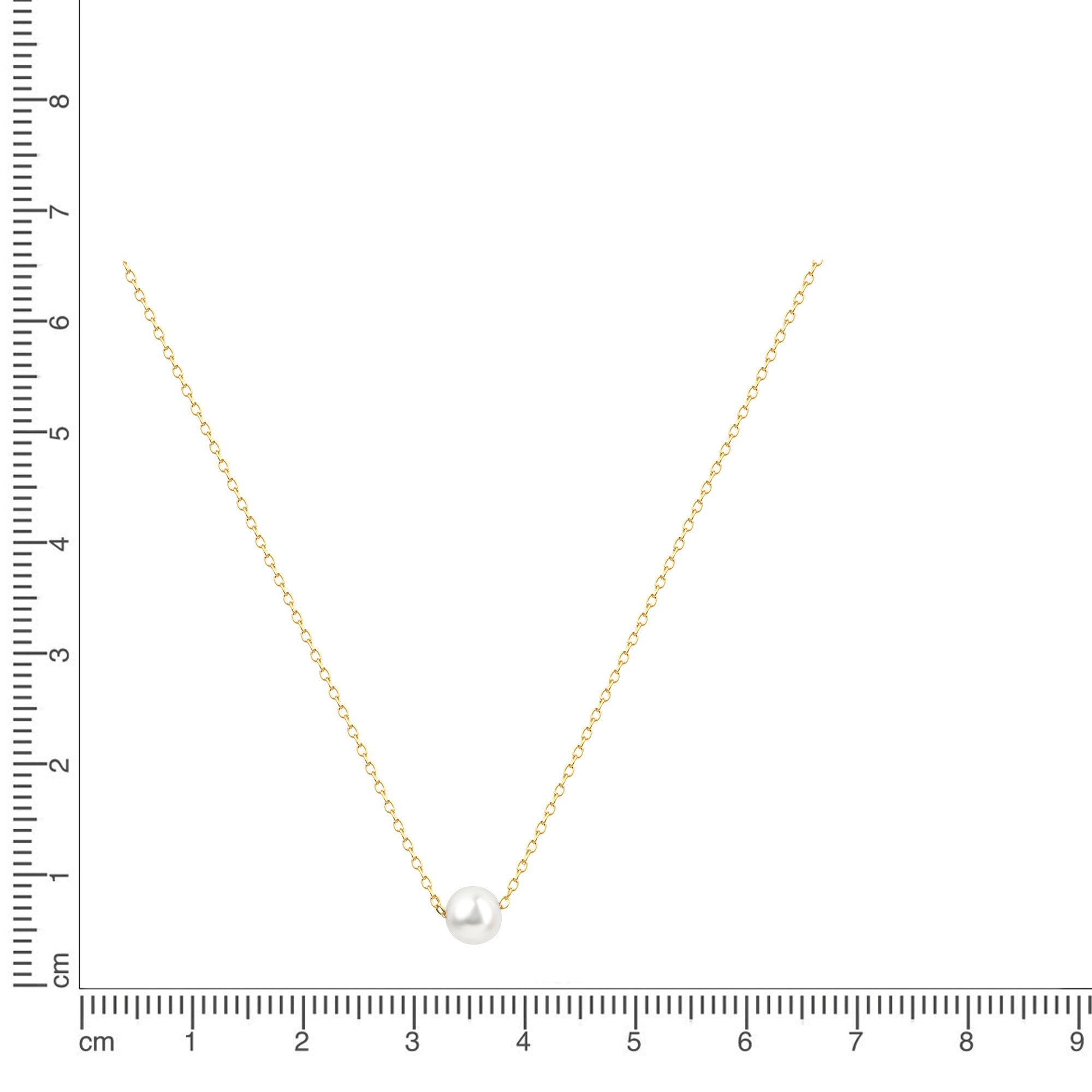 Kette 925/- Sterling Silber vergoldet Perle