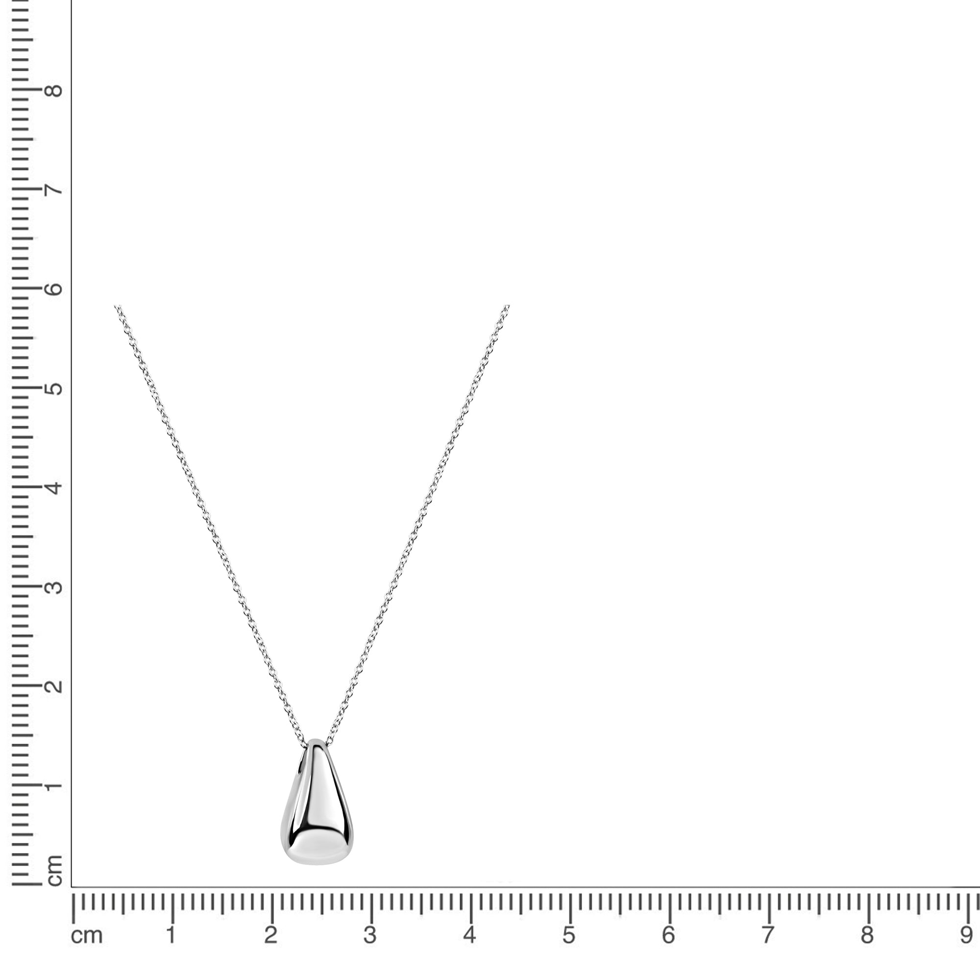 Anhänger mit Kette 925/- Sterling Silber rhodiniert glanz