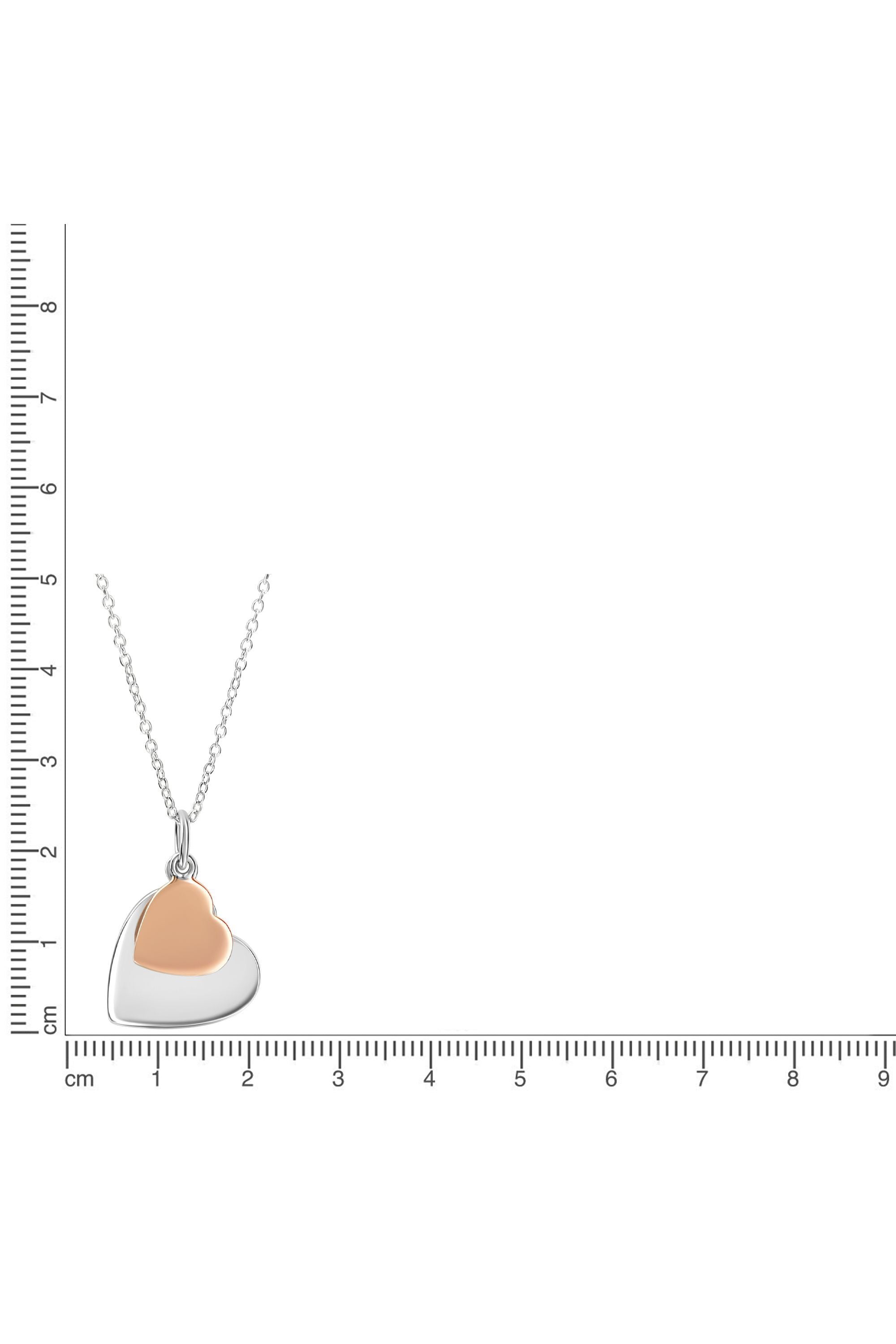 Anhänger mit Kette 925/-Sterling Silber rhodiniert teils rosévergoldet