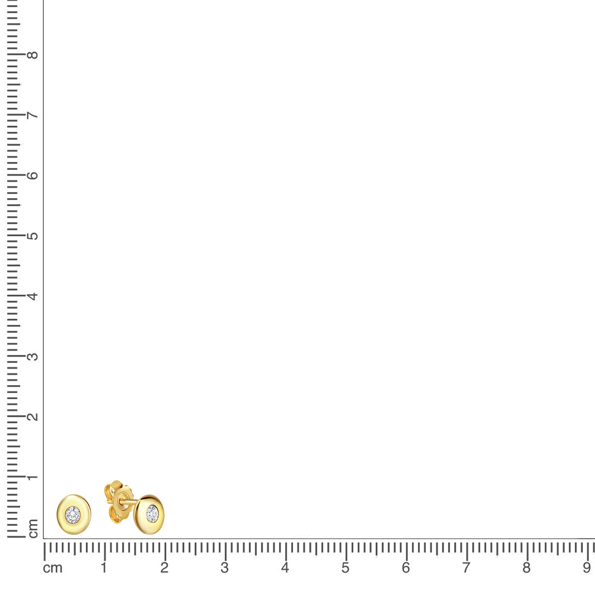 Ohrstecker 925-Sterling Silber vergoldet Zirkonia