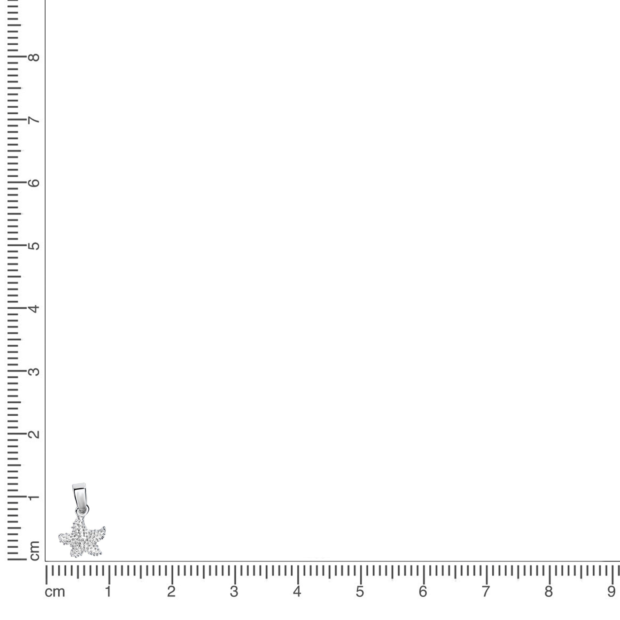 Anhänger 925/- Sterling Silber rhodiniert Seestern