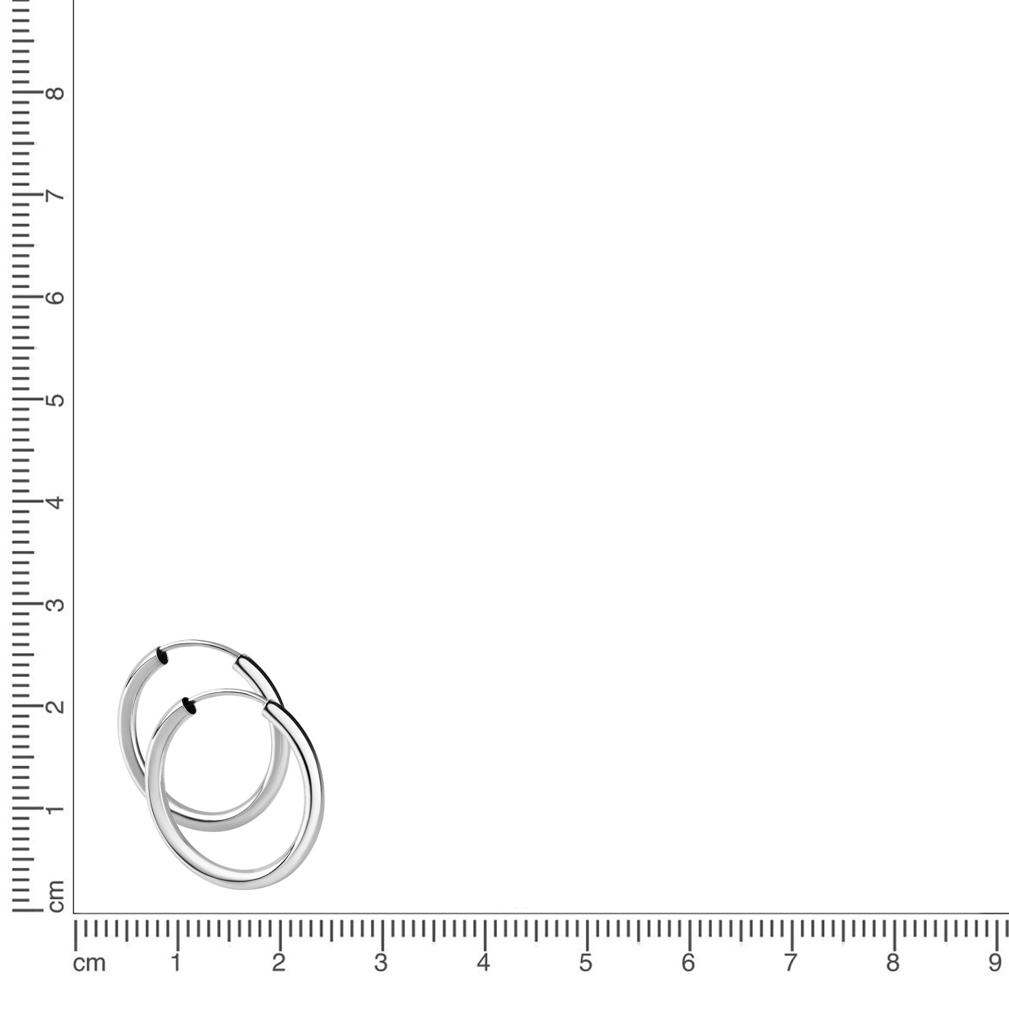 Creolen 925/- Sterling Silber rhodiniert Ø 30mm