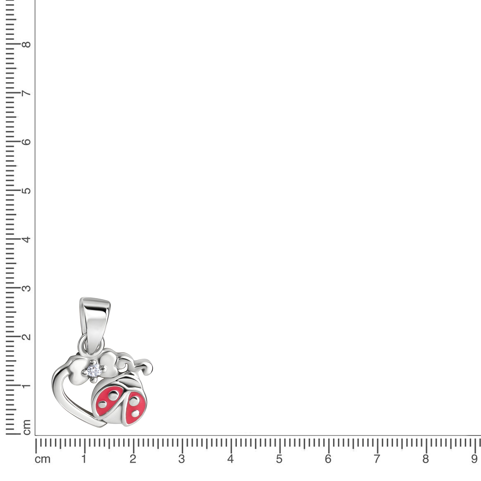 Anhänger 925/- Sterling Silber rhodiniert Marienkäfer