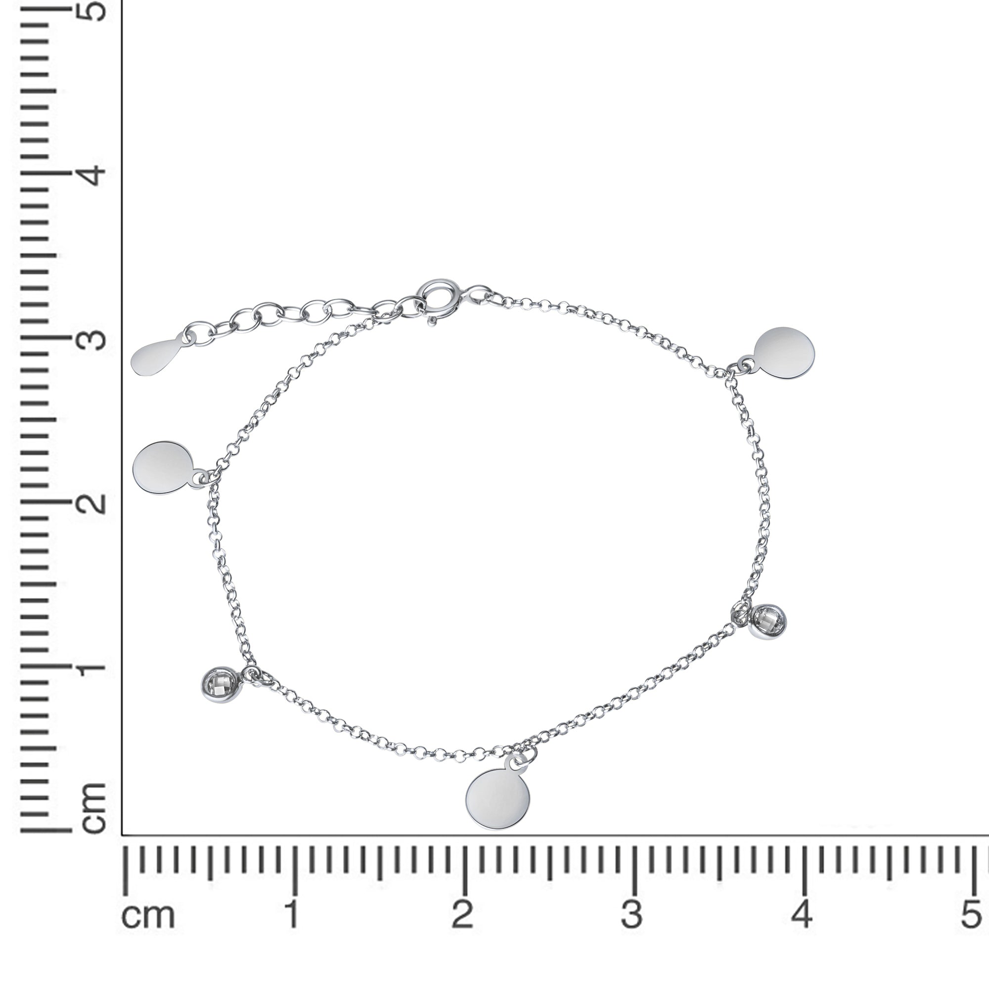 Armband 925-Sterling Silber rhodiniert Zirkonia