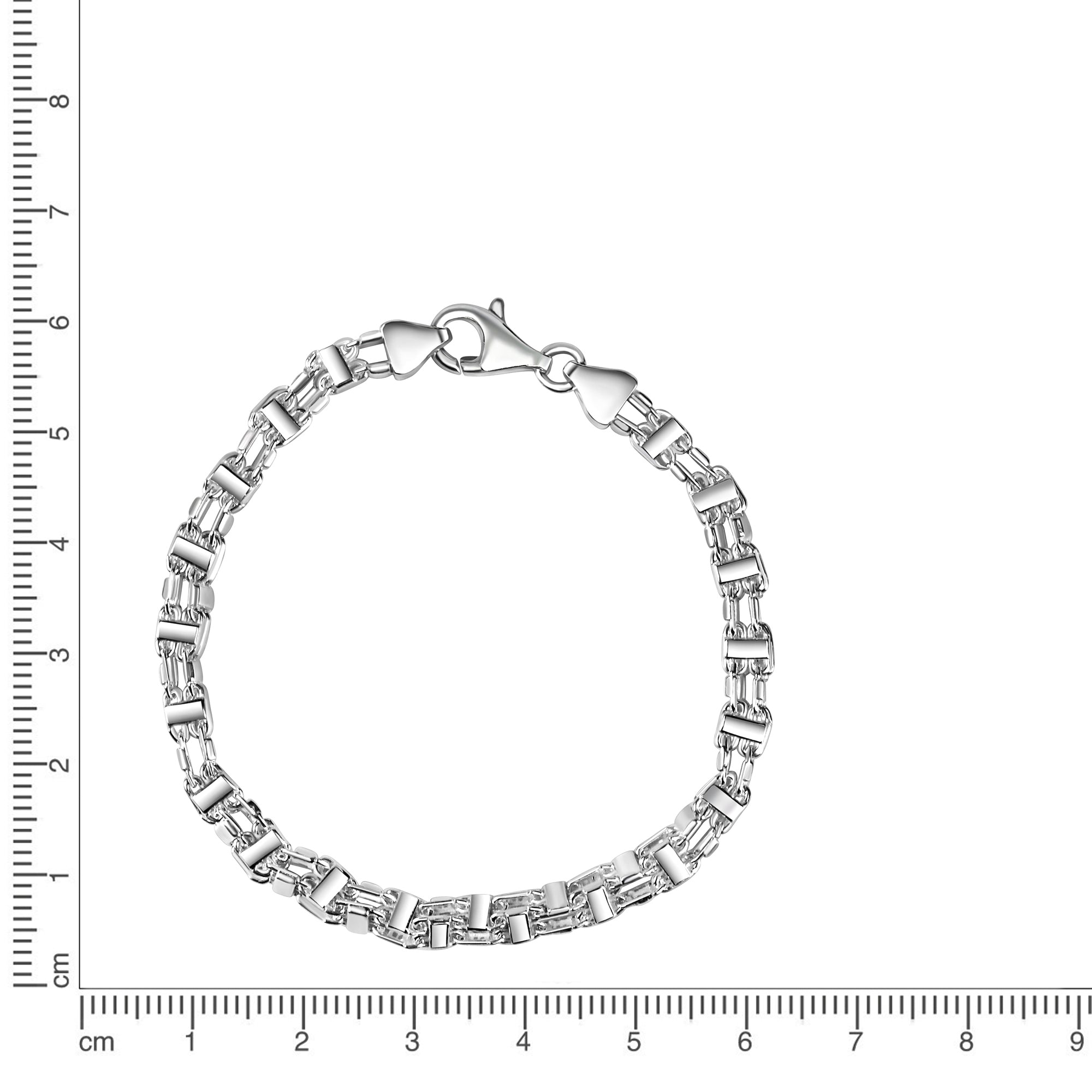 Armband 925/- Sterling Silber Käfigkette 4mm 21 cm