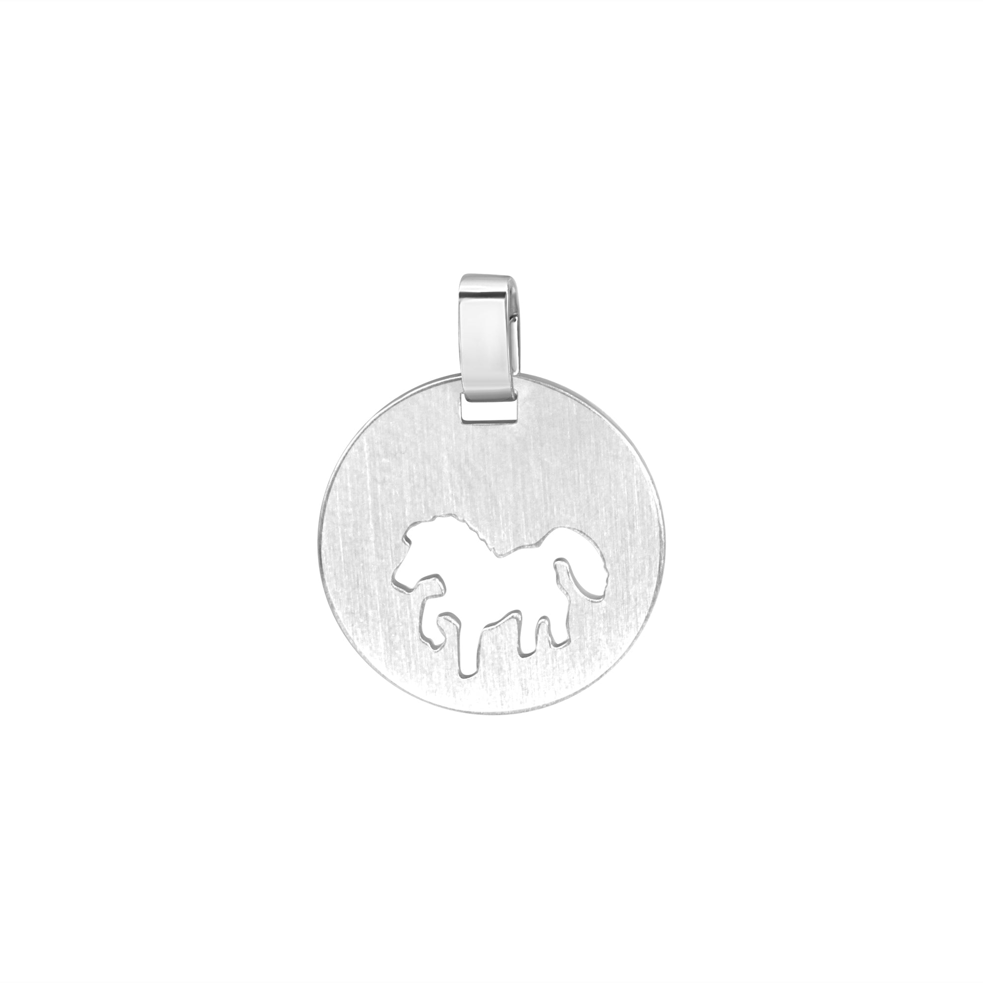 Anhänger 925/- Sterling Silber rhodiniert matt Pferd