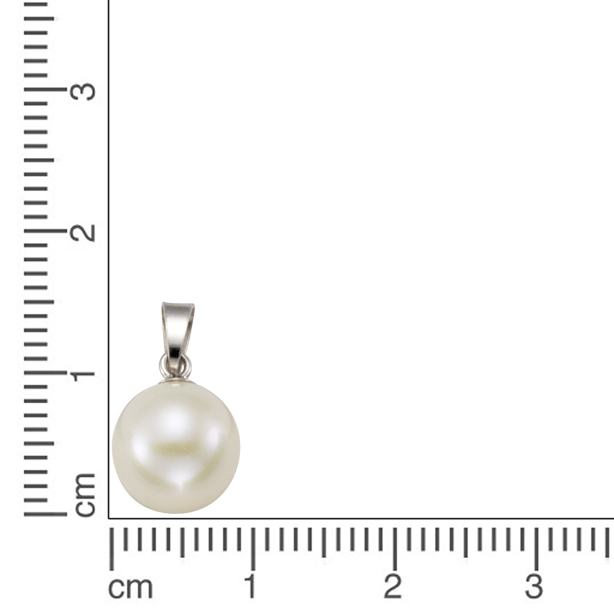Anhänger 925 Silber rhodiniert Süßwasserzuchtperle weiß