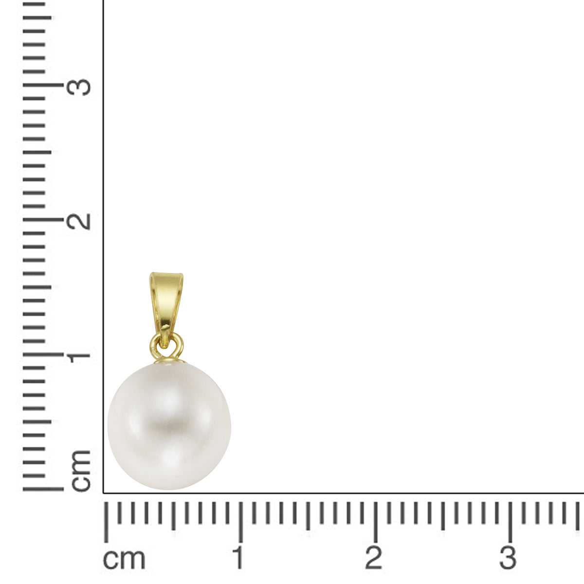 Anhänger 925 Silber vergoldet Süßwasserzuchtperle weiß