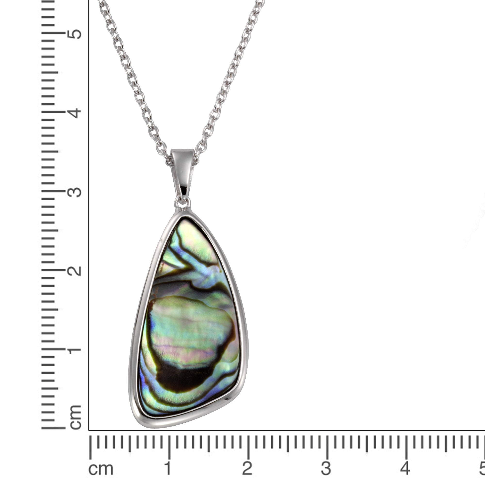 Anhänger mit Kette 925 Silber rhodiniert Abalone