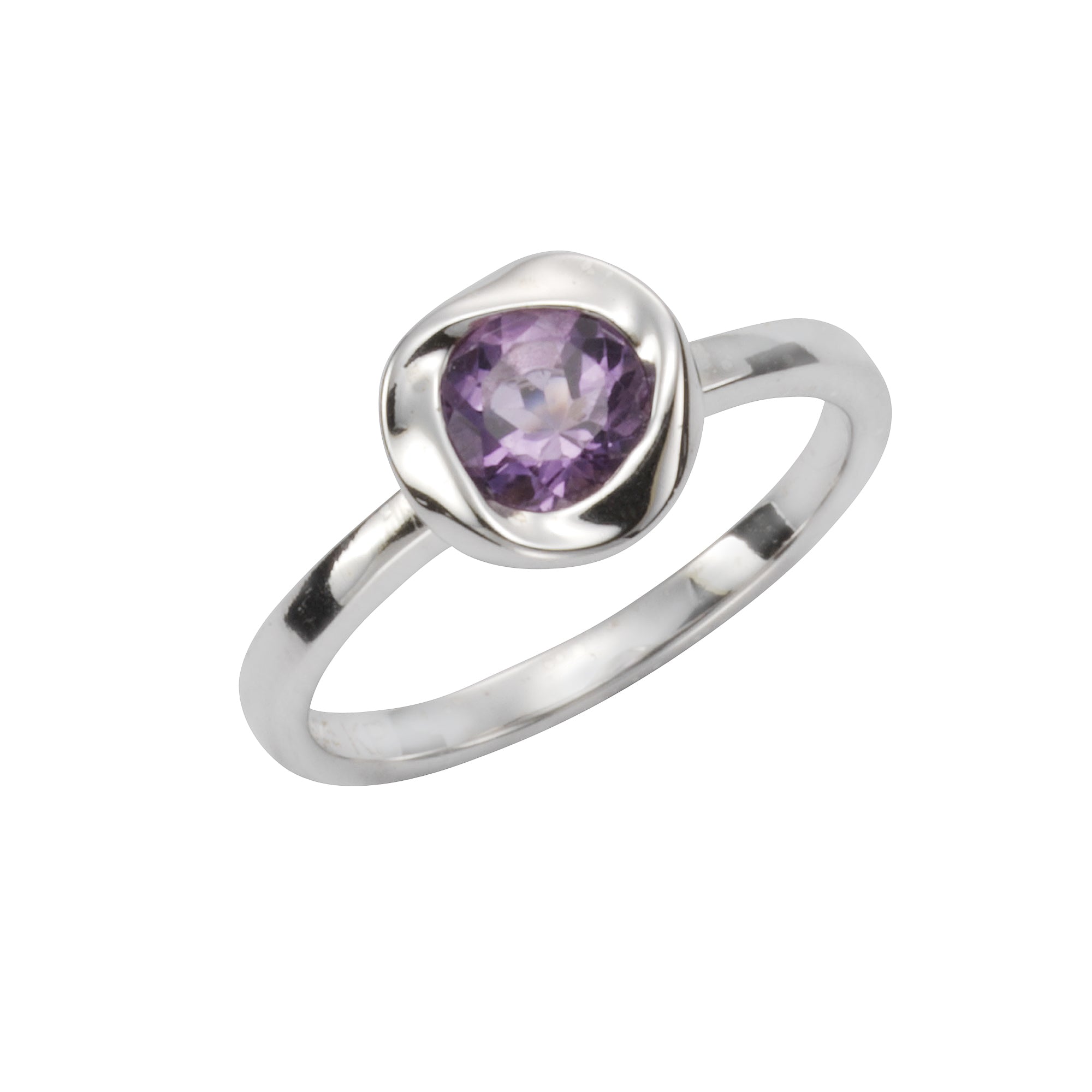 Ring 925-/ Sterling Silber Amethyst - Ringgröße: 060 (19,1)