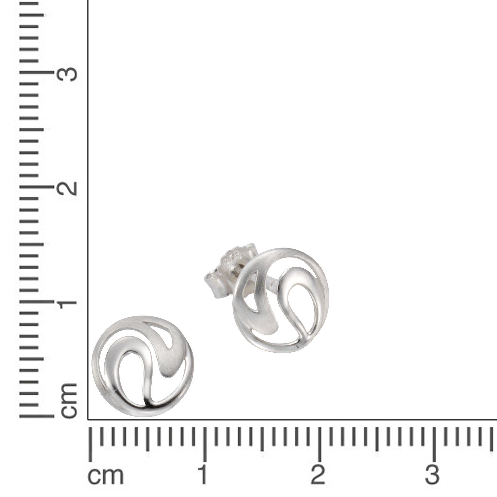 Ohrstecker 925-/ Sterling Silber rhodiniert