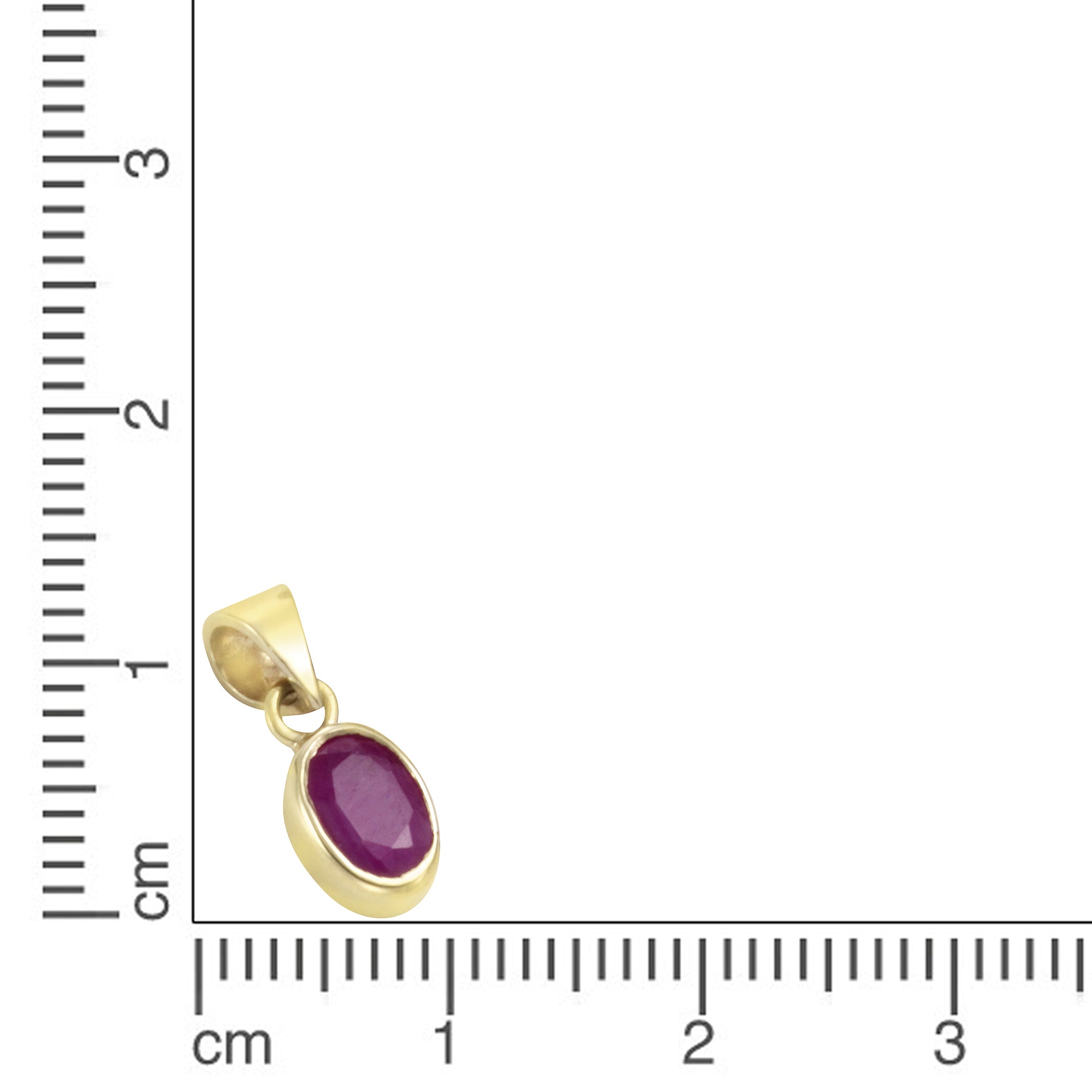 Anhänger 375/- Gelbgold Rubin