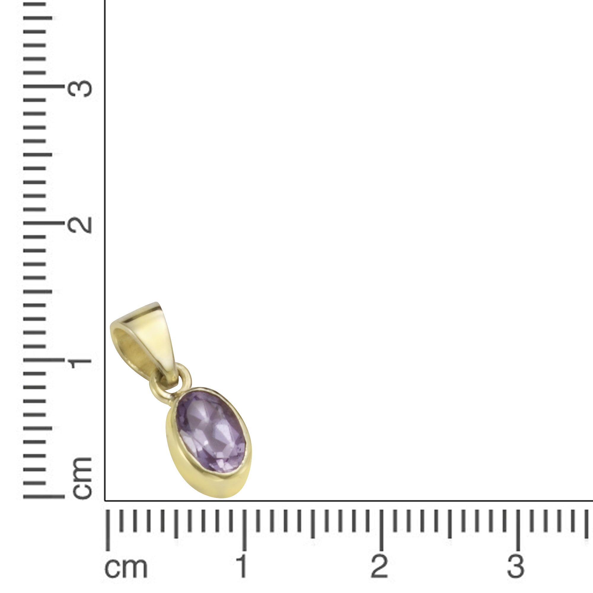 Anhänger 333/- Gelbgold mit Amethyst