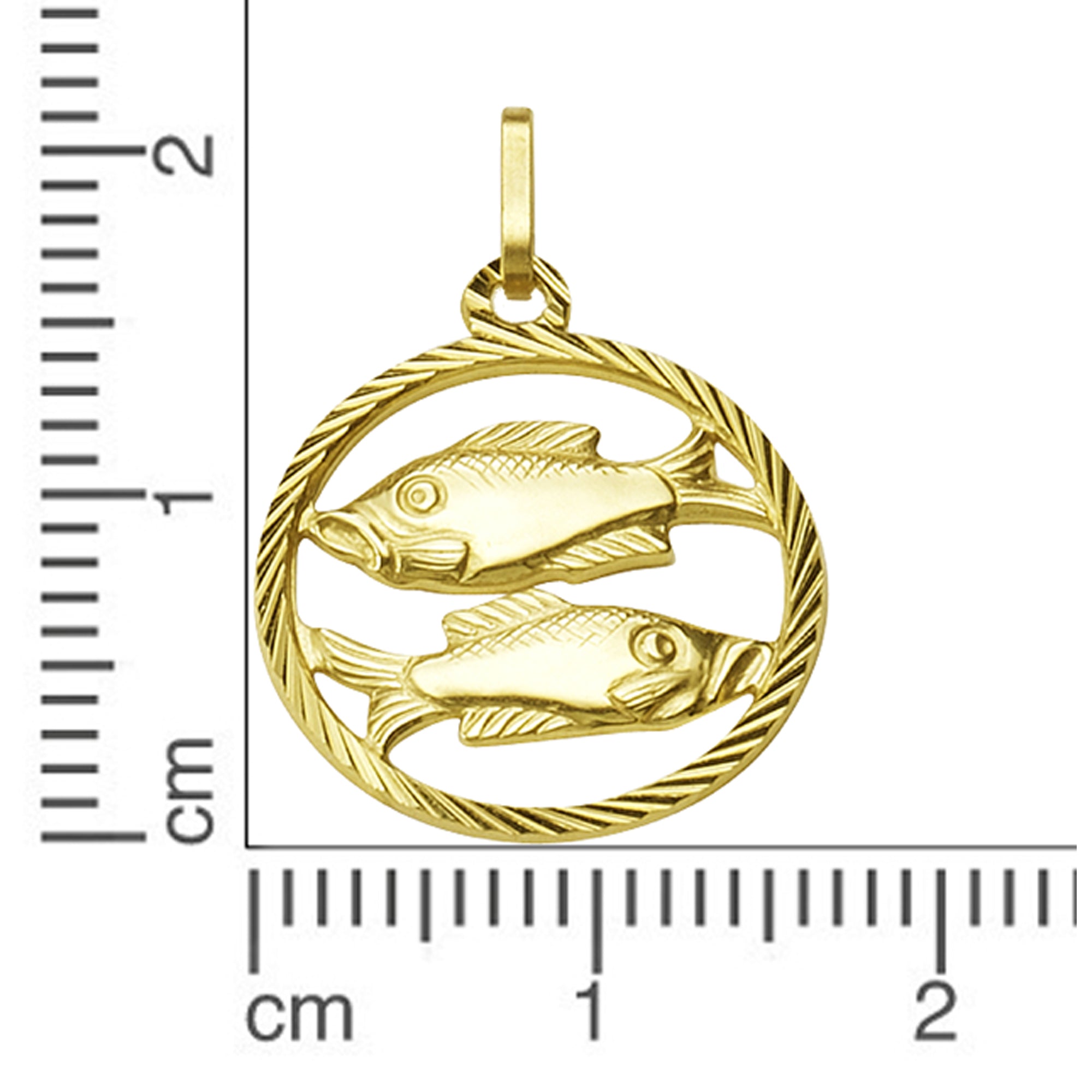 Anhänger 333/- Gelbgold Sternzeichen Fische