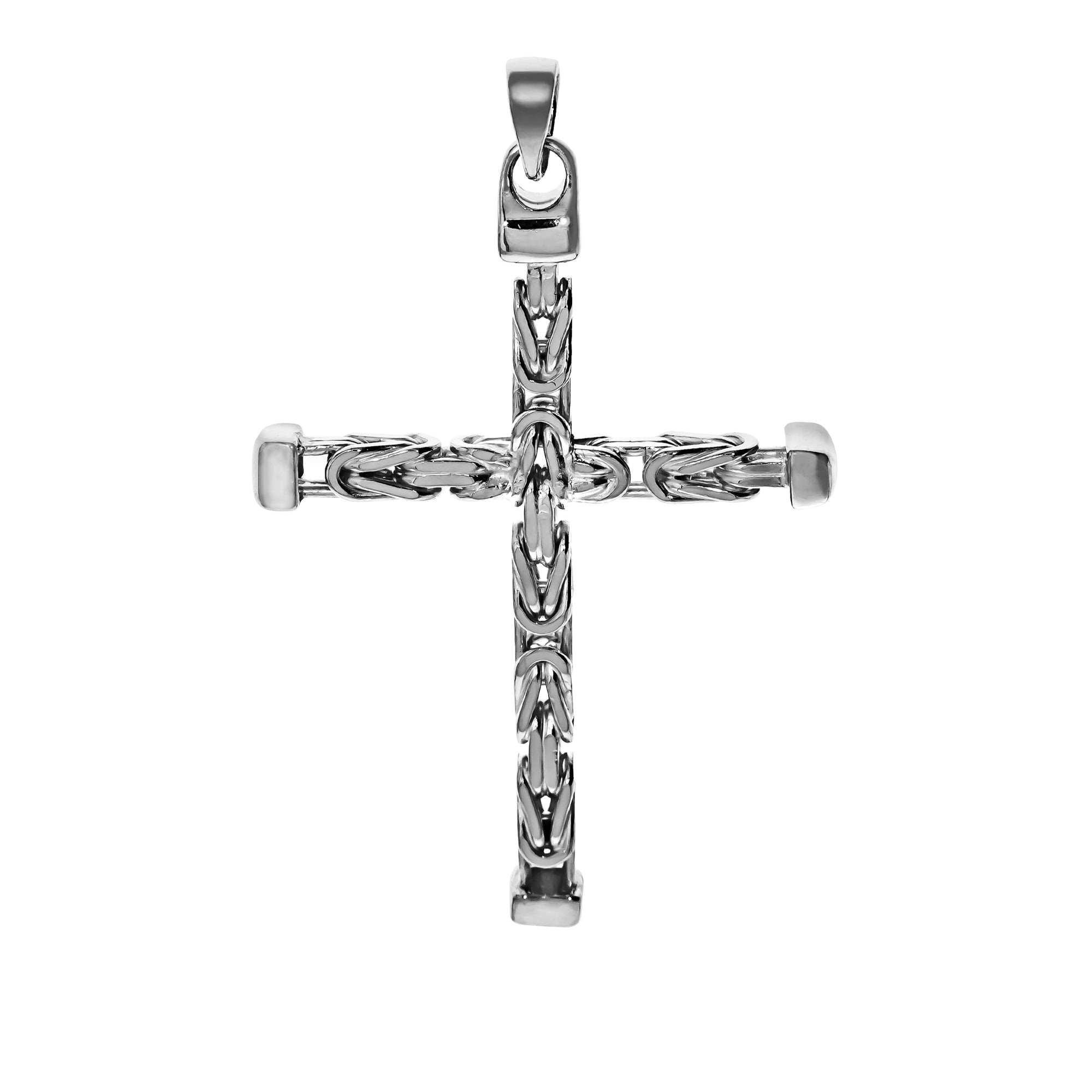 Kreuz Anhänger Silber 925  /  Königskette poliert 75mm