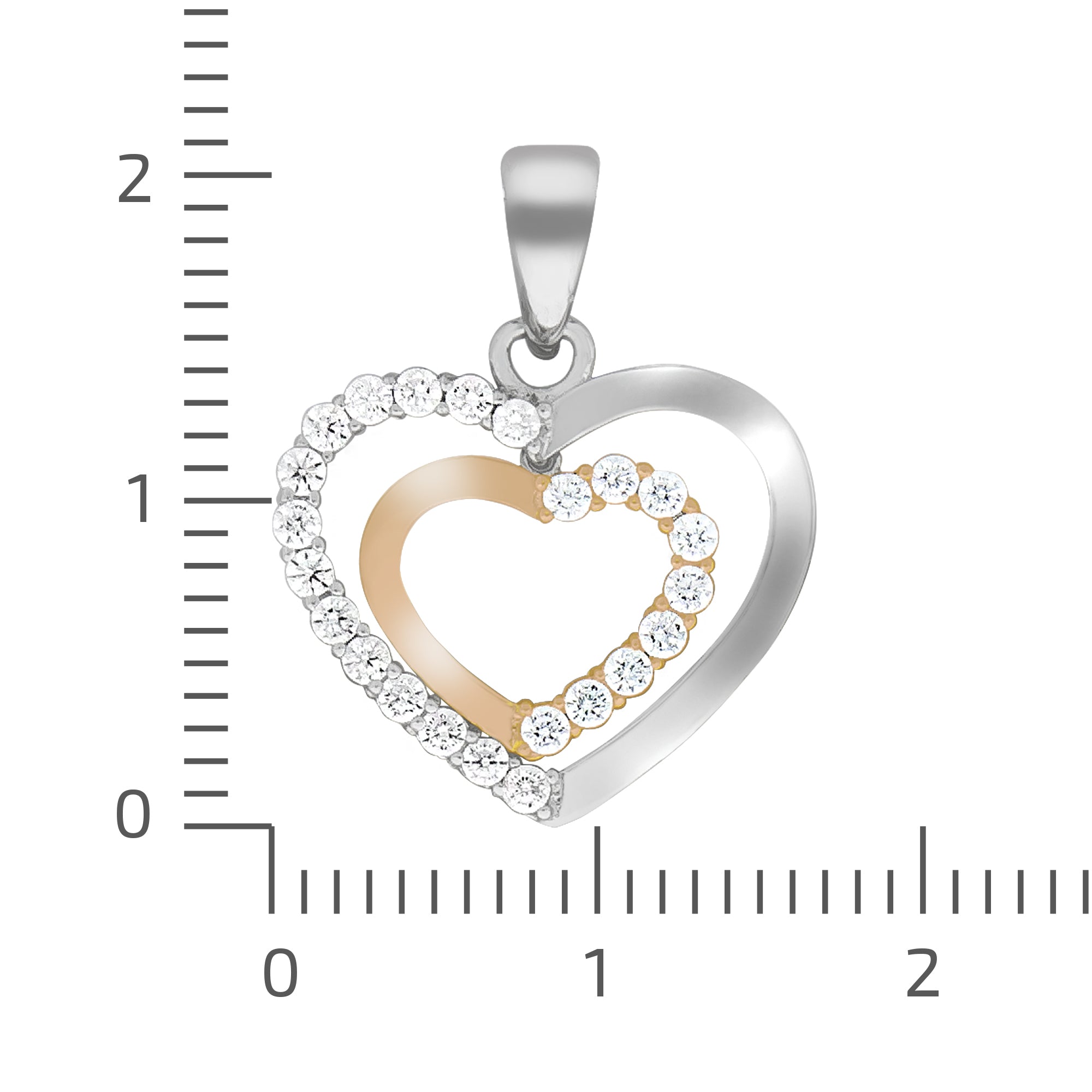 Anhänger 925 Silber rhodiniert rosé mit Zirkonia