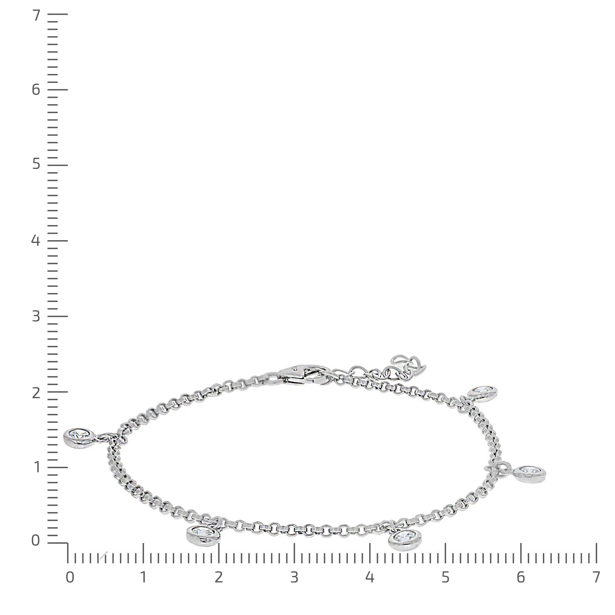 Armband 925 Silber rhodiniert Zirkonia
