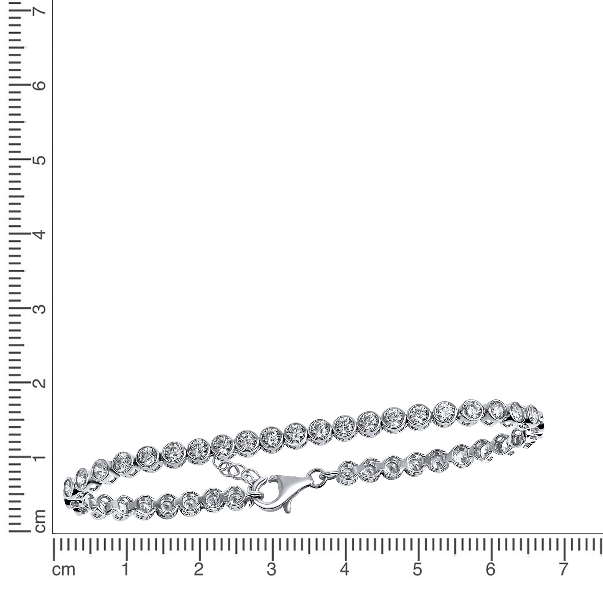 Armband 925 Silber rhodiniert mit Zirkonia