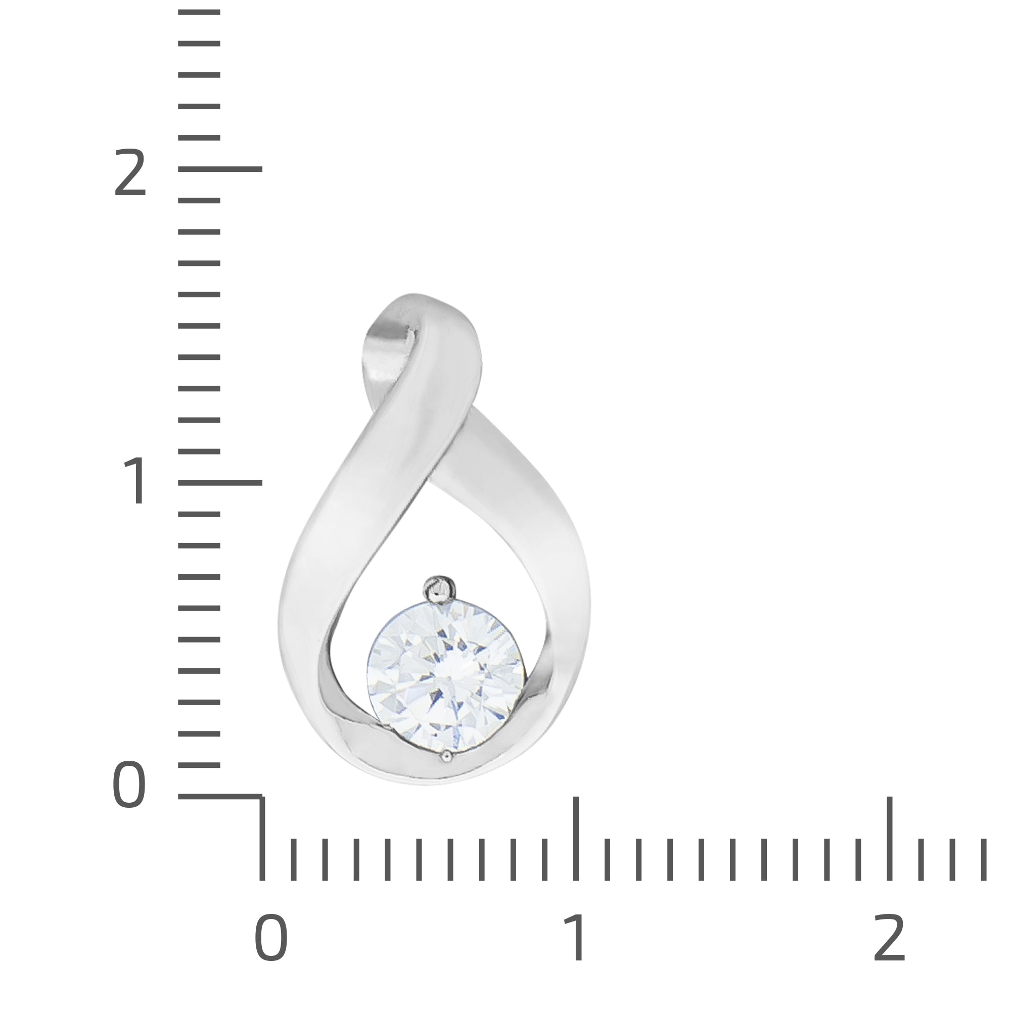 Anhänger Silber 925 rhodiniert mit Zirkonia