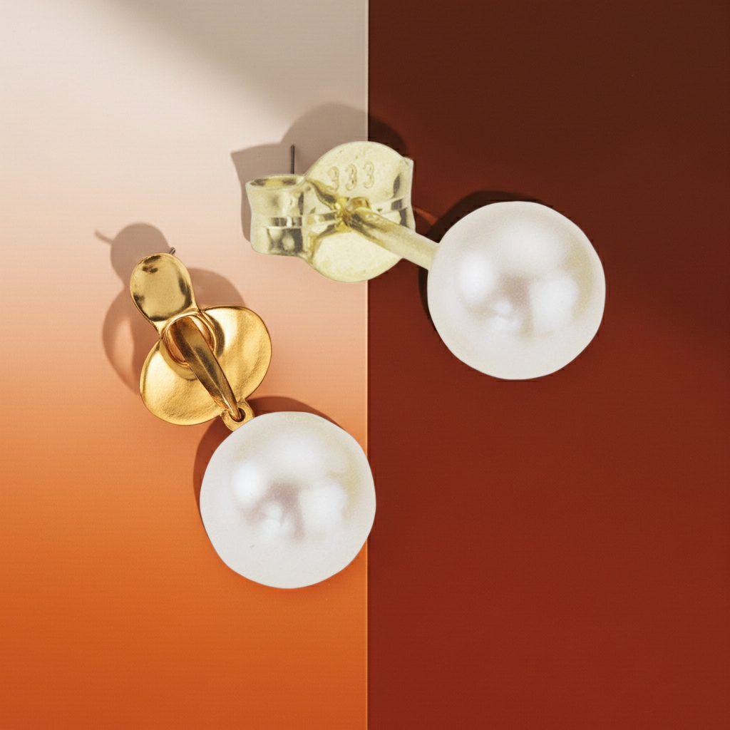 Ohrstecker 375/- Gelbgold Perle