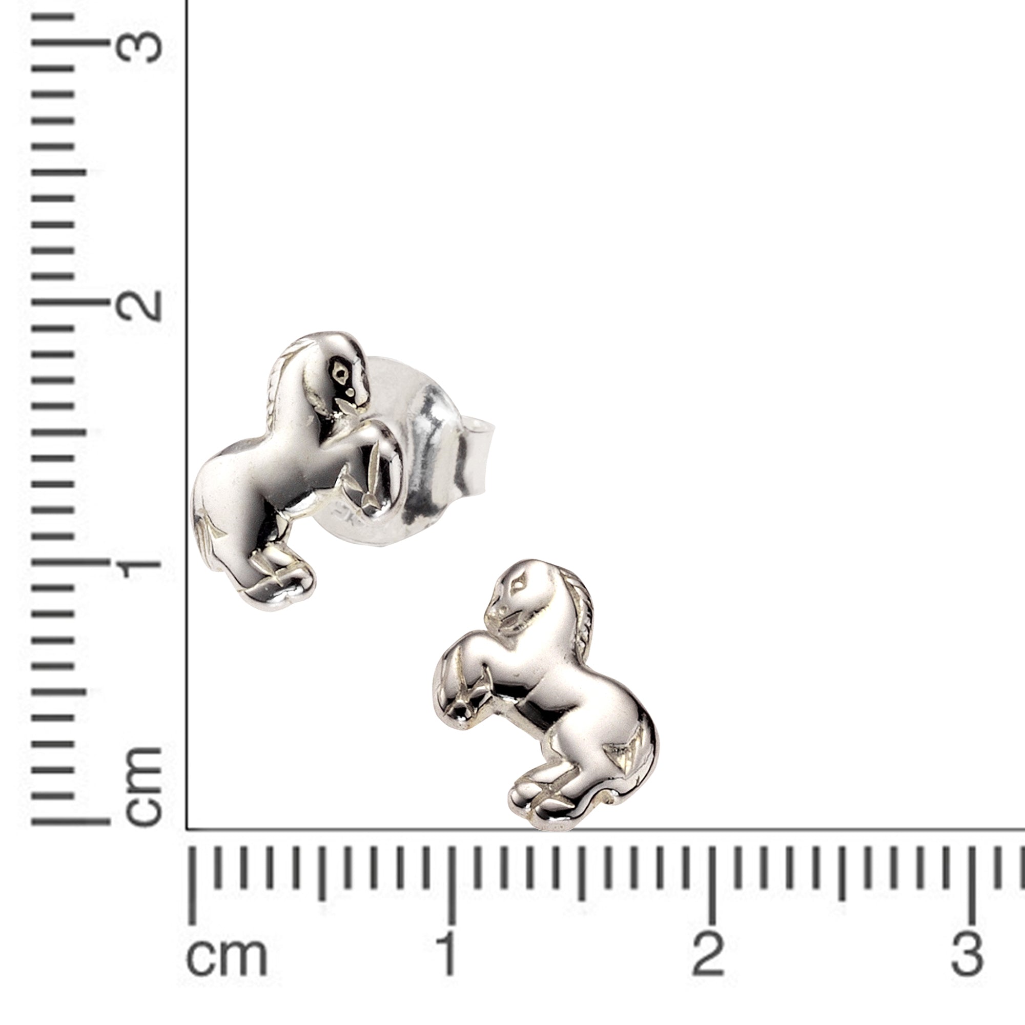 Ohrringe 925 Sterling Silber Pferd