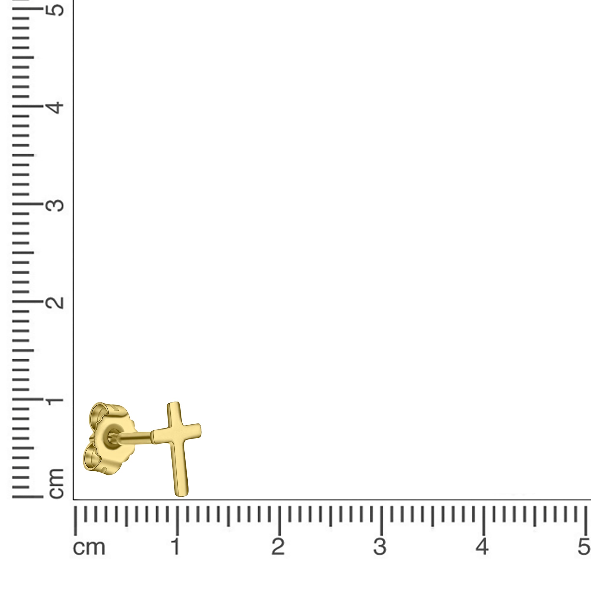 Ohrstecker 333 Gelbgold Motiv Kreuz