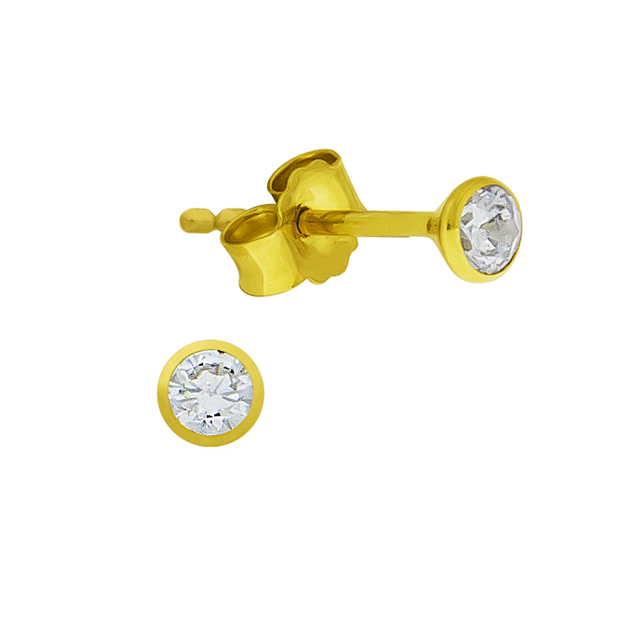 Ohrstecker 375/- Gelbgold Zirkonia