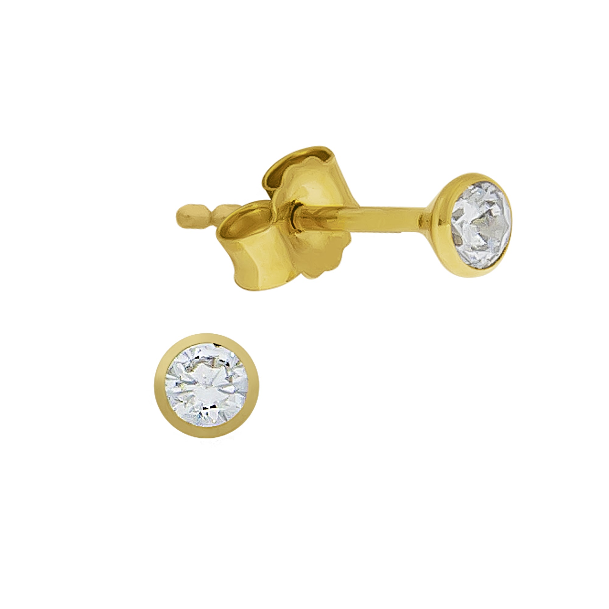 Ohrstecker 585/- Gelbgold Zirkonia