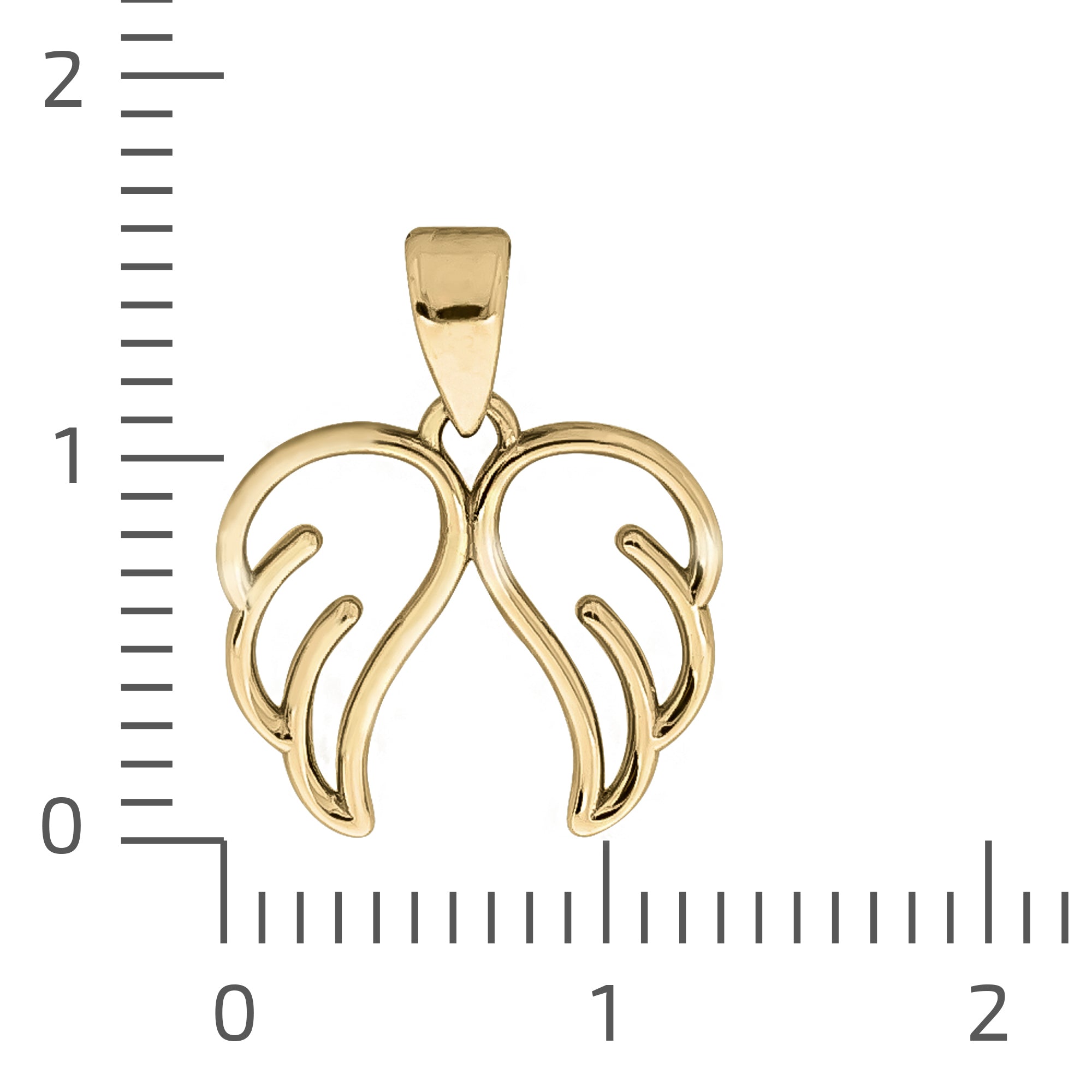 Anhänger 375 Gelbgold Motiv Engelsflügel